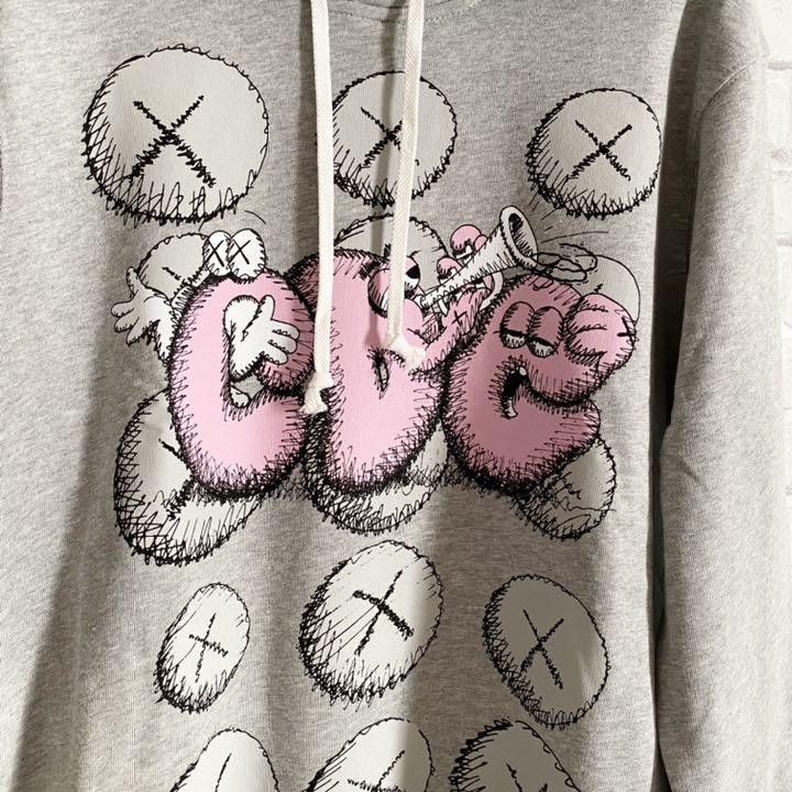 Comme des Garcons Shirt Kaws COMME des GARCONS SHIRT x KAWS Sweatshirt Hoodie Gray L Grailed