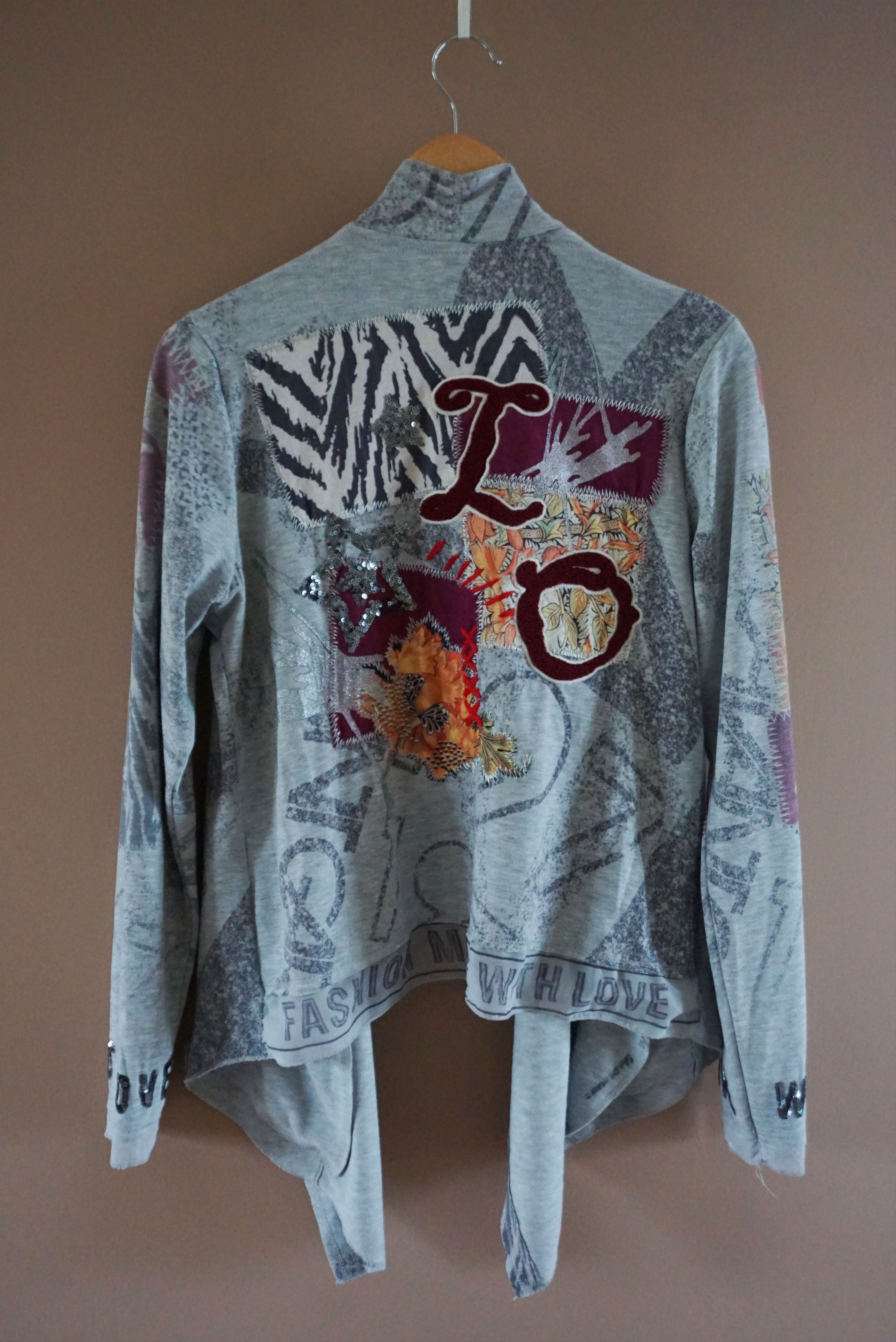 Other Womens TREDY L 40 10/12 open jacket jersey top cardigan Size L / US 10 / IT 46 - 16 Thumbnail