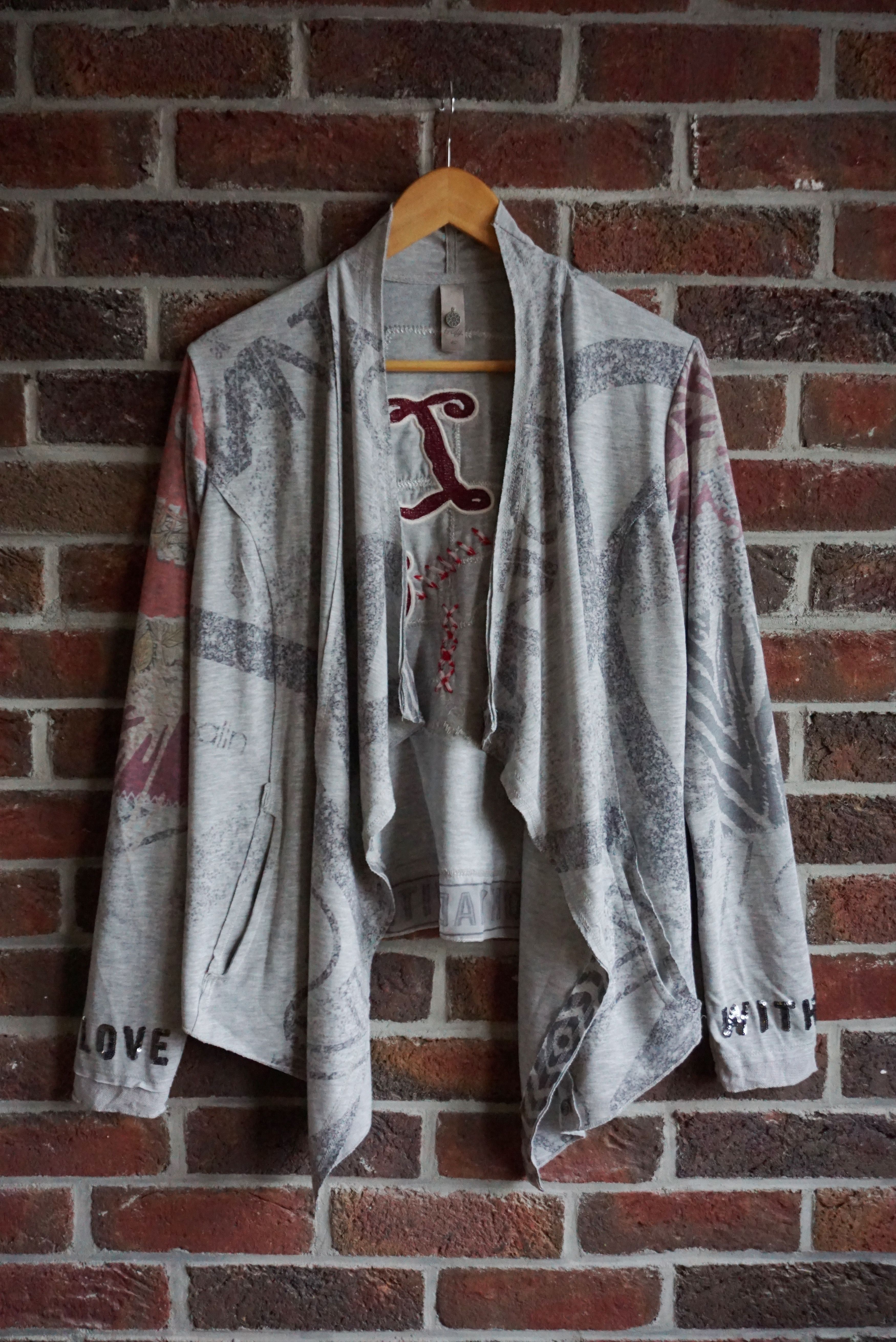 Other Womens TREDY L 40 10/12 open jacket jersey top cardigan Size L / US 10 / IT 46 - 1 Thumbnail