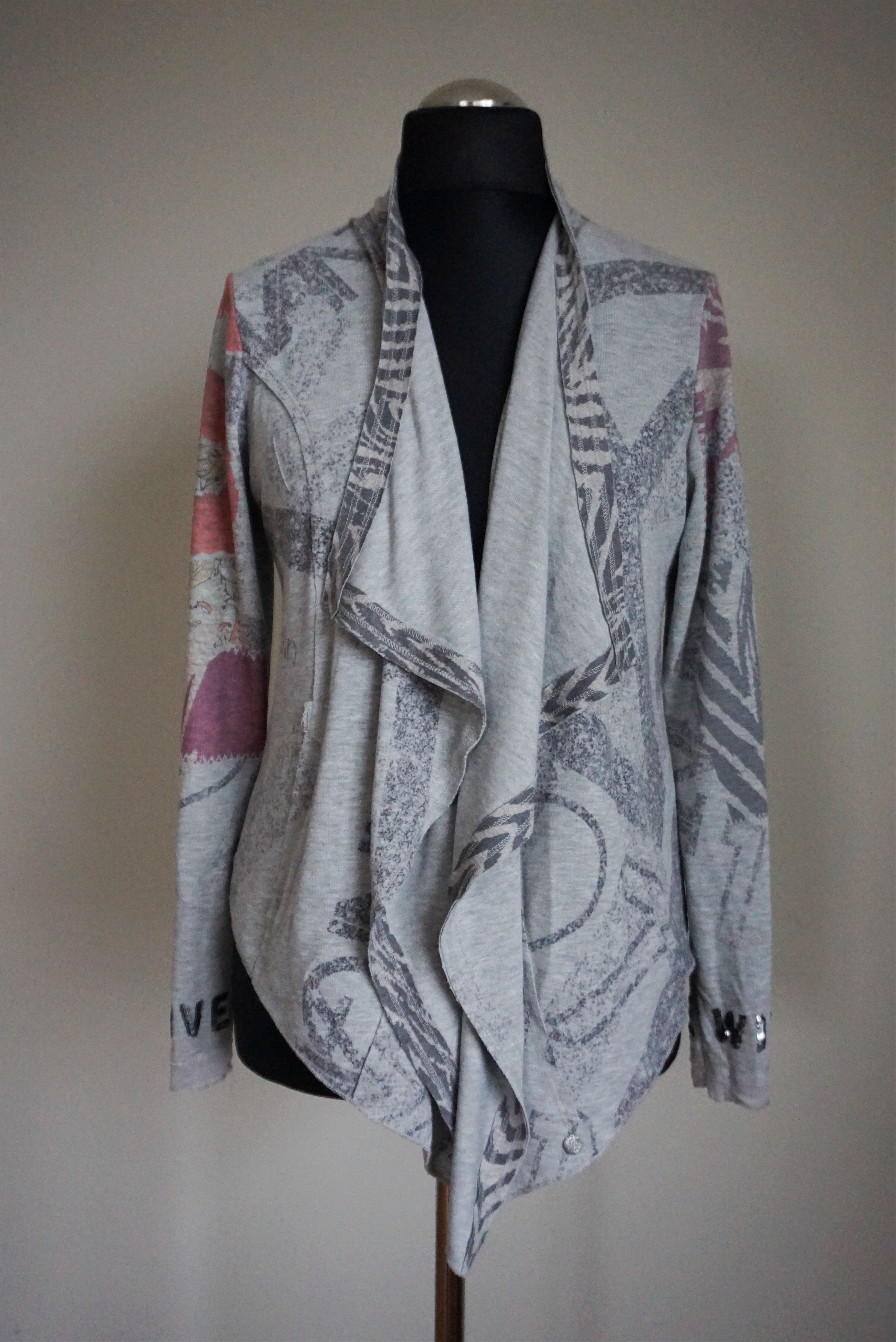 Other Womens TREDY L 40 10/12 open jacket jersey top cardigan Size L / US 10 / IT 46 - 3 Thumbnail