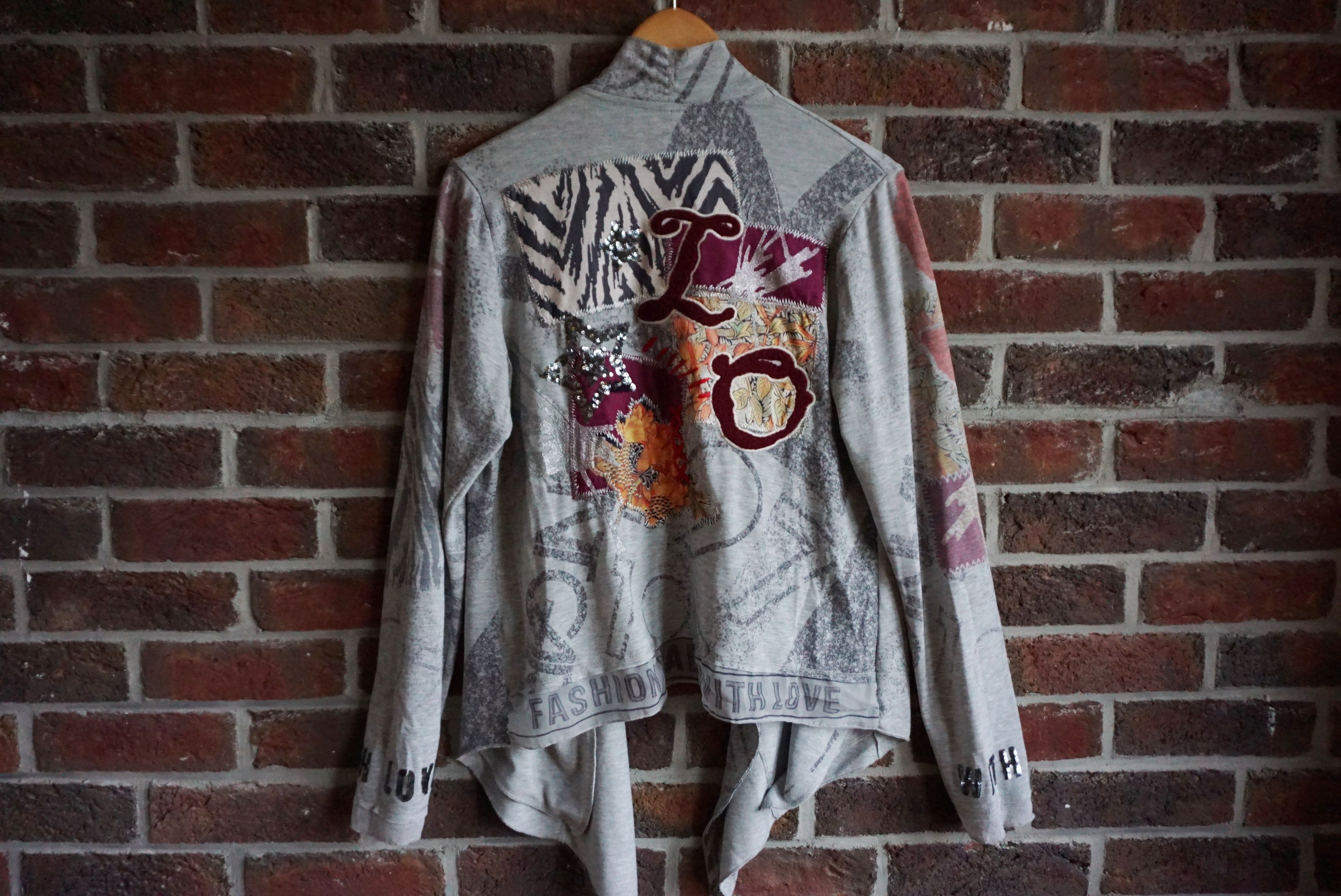 Other Womens TREDY L 40 10/12 open jacket jersey top cardigan Size L / US 10 / IT 46 - 4 Thumbnail