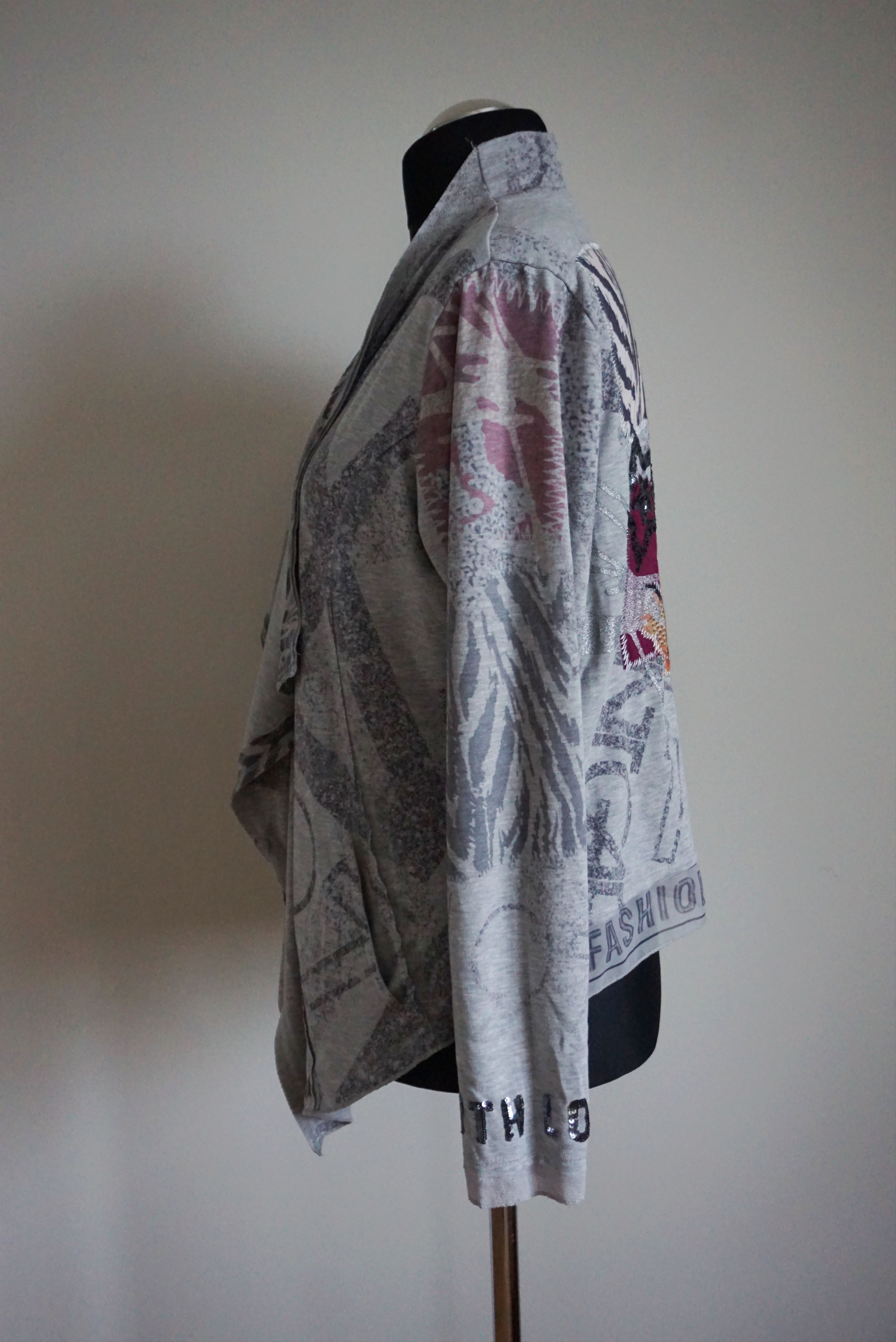 Other Womens TREDY L 40 10/12 open jacket jersey top cardigan Size L / US 10 / IT 46 - 7 Thumbnail