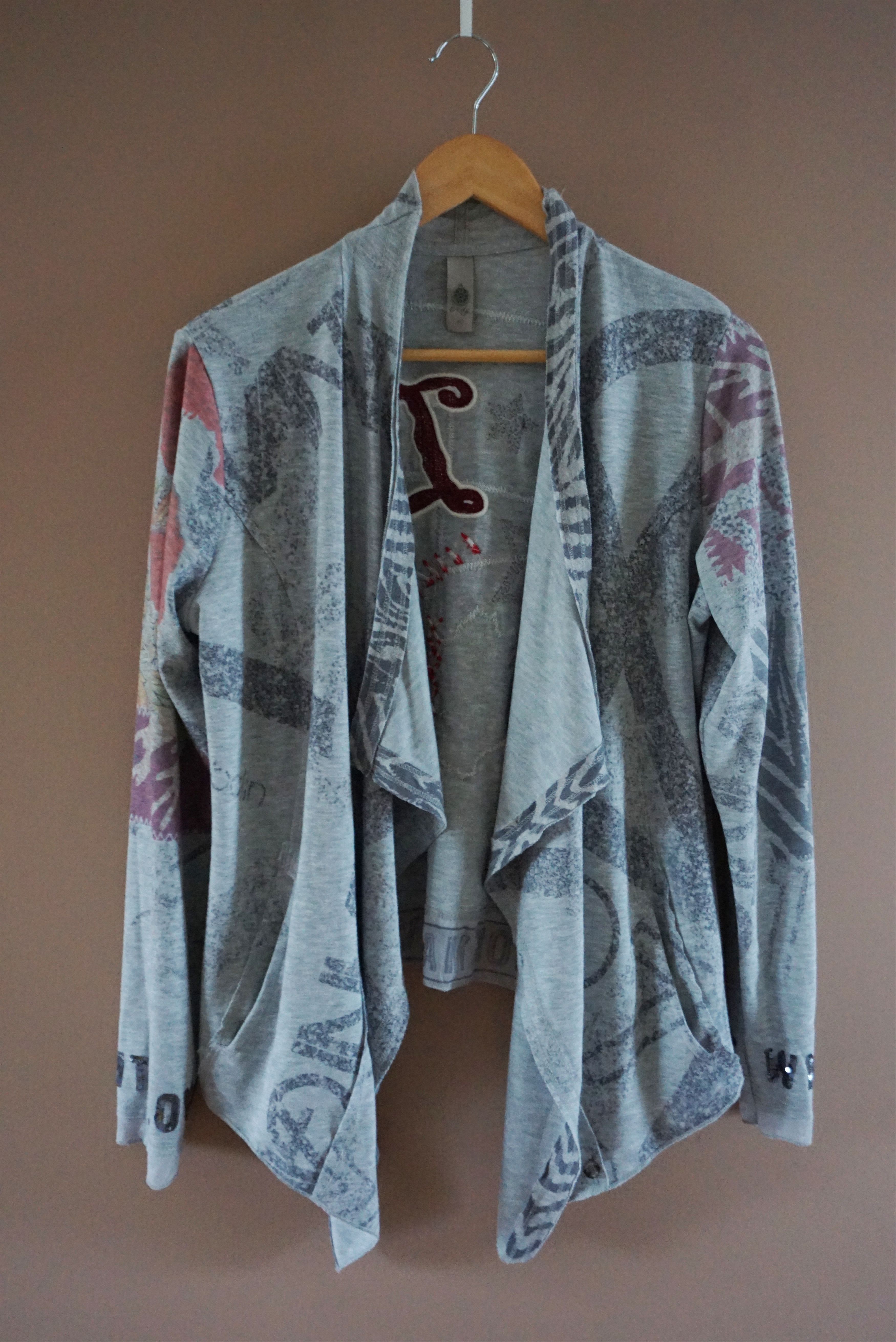 Other Womens TREDY L 40 10/12 open jacket jersey top cardigan Size L / US 10 / IT 46 - 15 Thumbnail