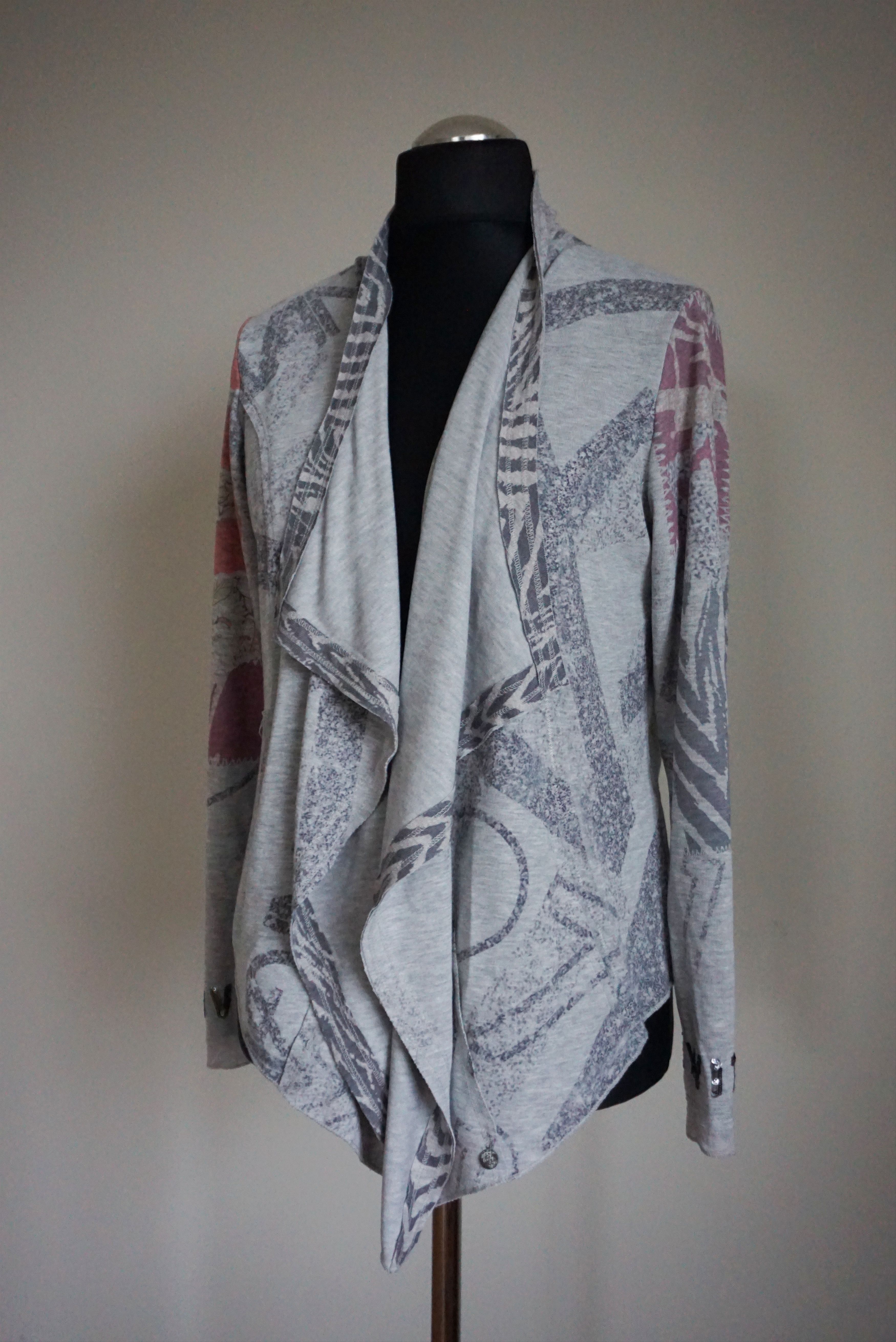 Other Womens TREDY L 40 10/12 open jacket jersey top cardigan Size L / US 10 / IT 46 - 14 Thumbnail