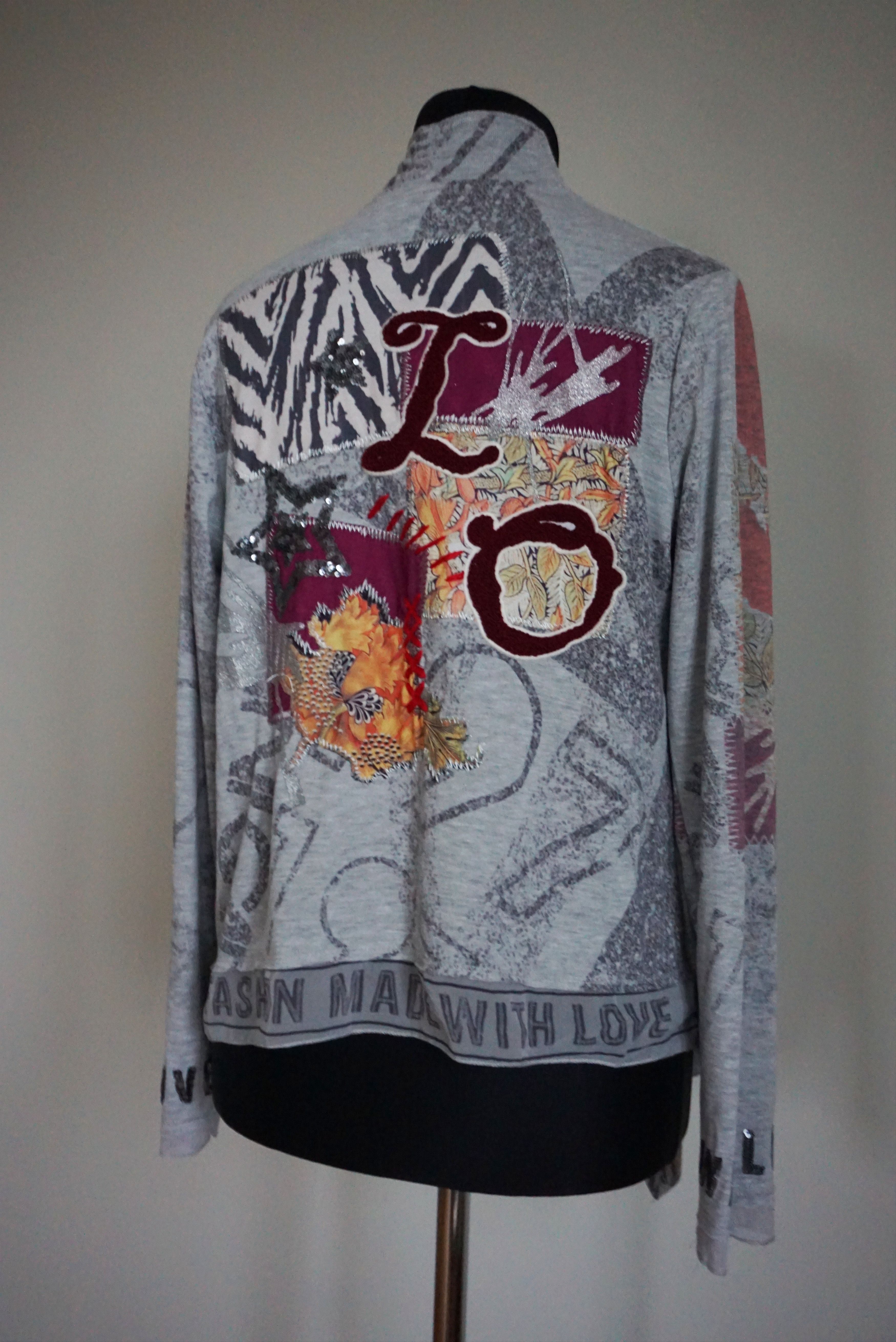 Other Womens TREDY L 40 10/12 open jacket jersey top cardigan Size L / US 10 / IT 46 - 9 Thumbnail
