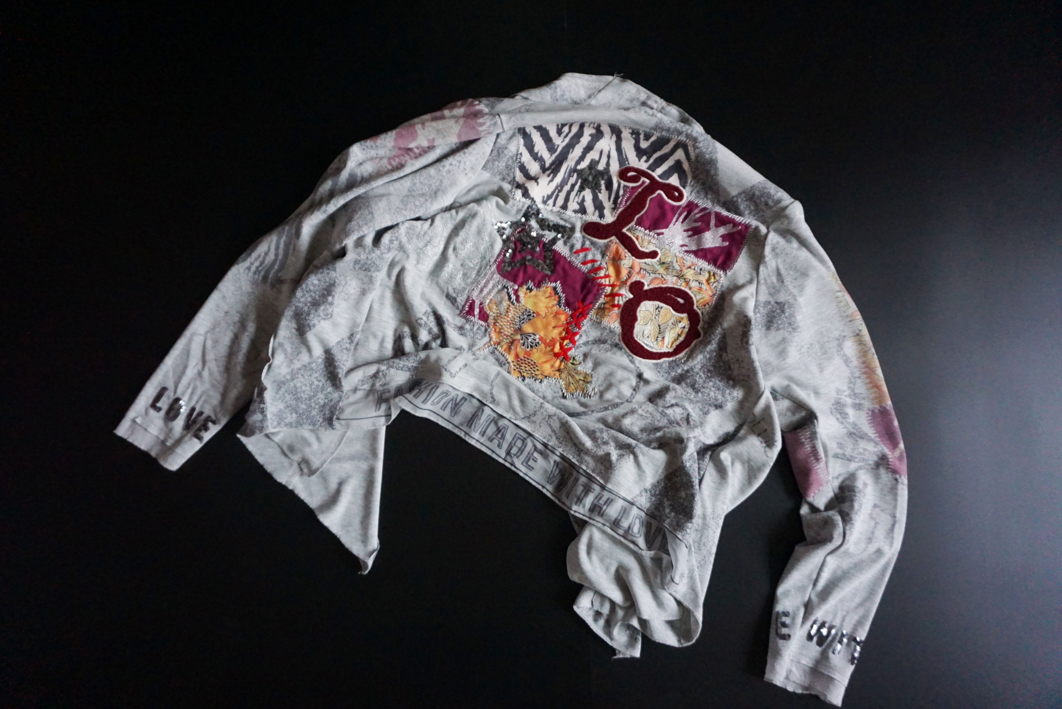Other Womens TREDY L 40 10/12 open jacket jersey top cardigan Size L / US 10 / IT 46 - 2 Thumbnail