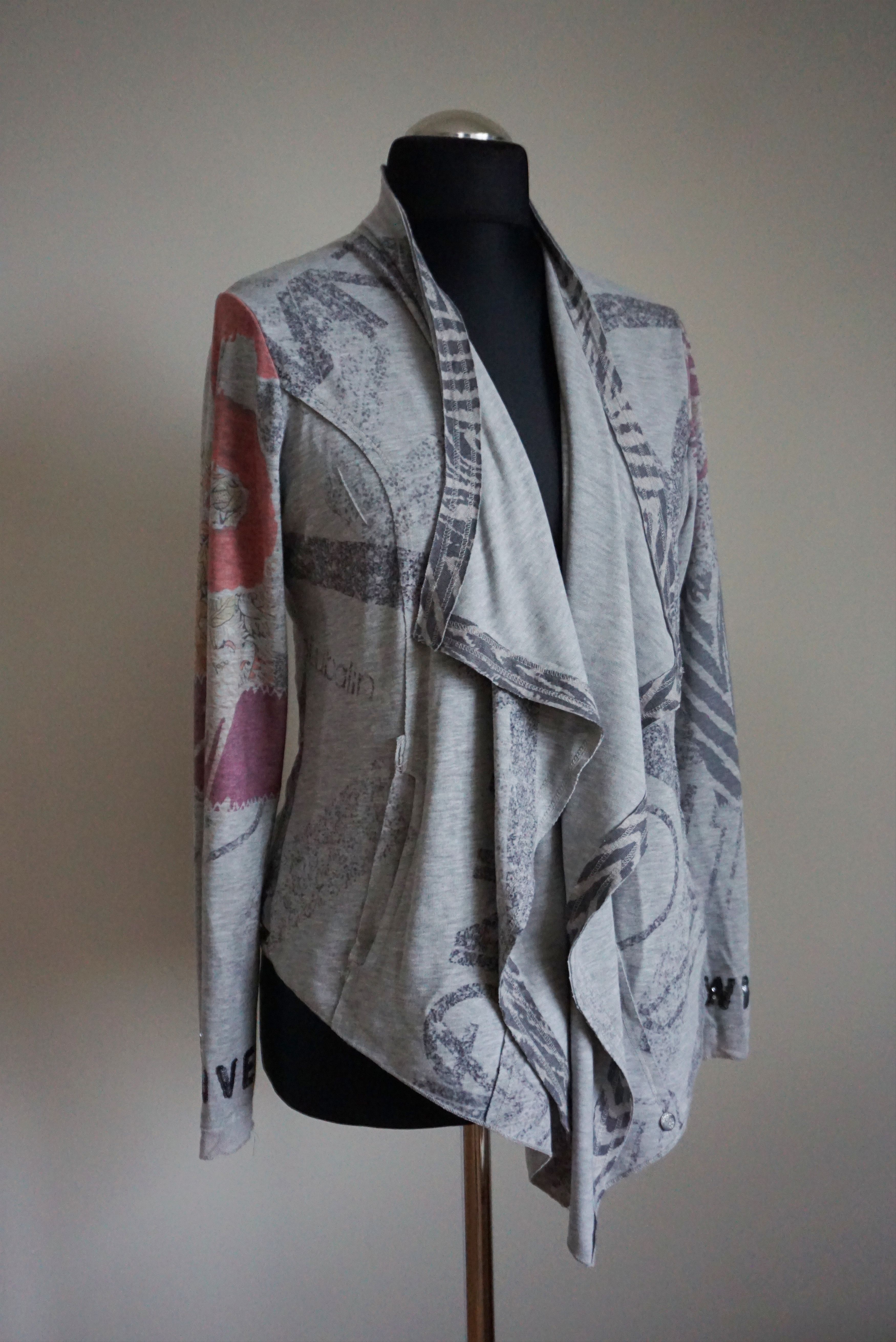 Other Womens TREDY L 40 10/12 open jacket jersey top cardigan Size L / US 10 / IT 46 - 13 Thumbnail