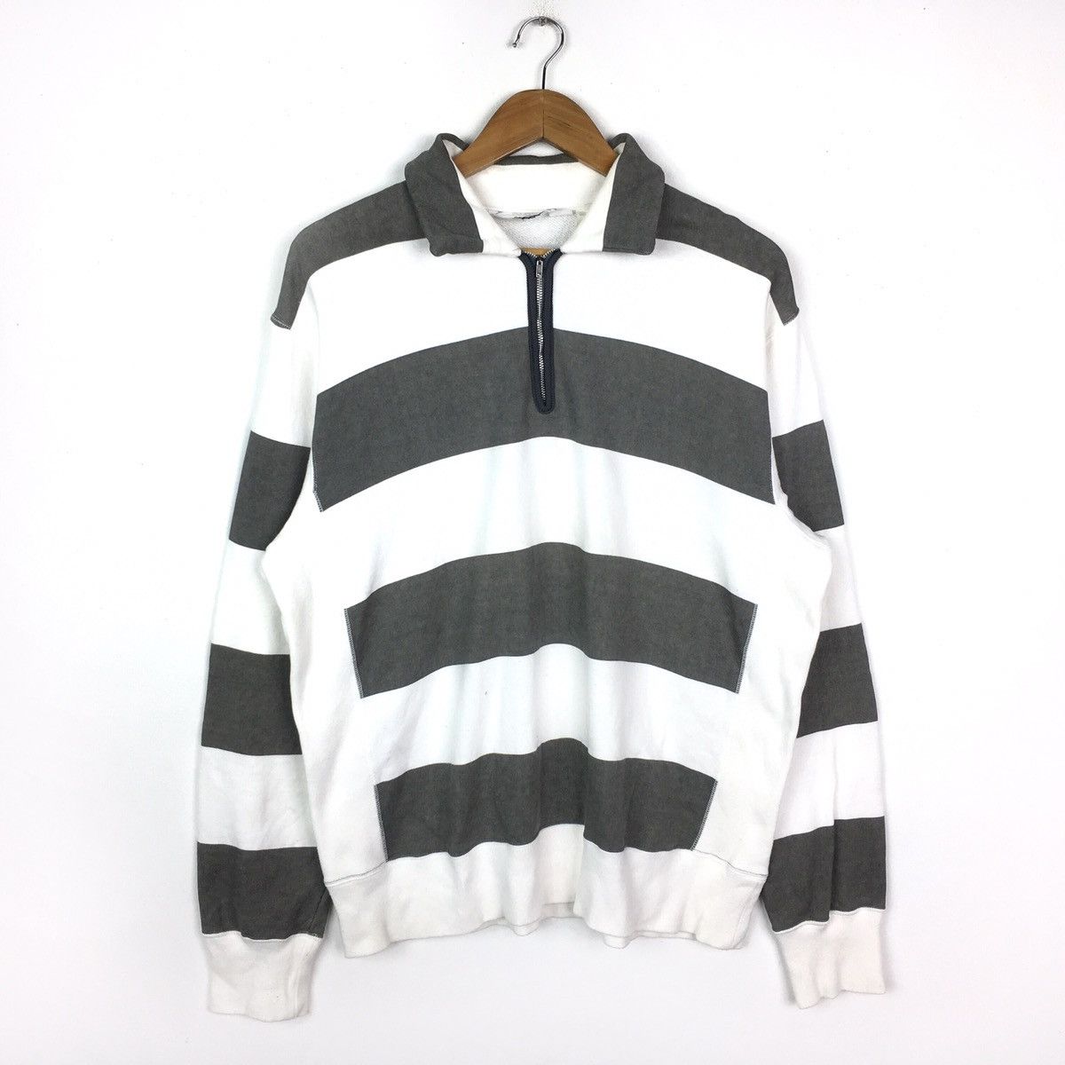 GOODENOUGH × Hiroshi Fujiwara × Japanese Brand VINTAGE GOODENOUGH JAPANESE BRAND STRIPES SWEATSHIRT Size US M / EU 48-50 / 2 - 1 Thumbnail