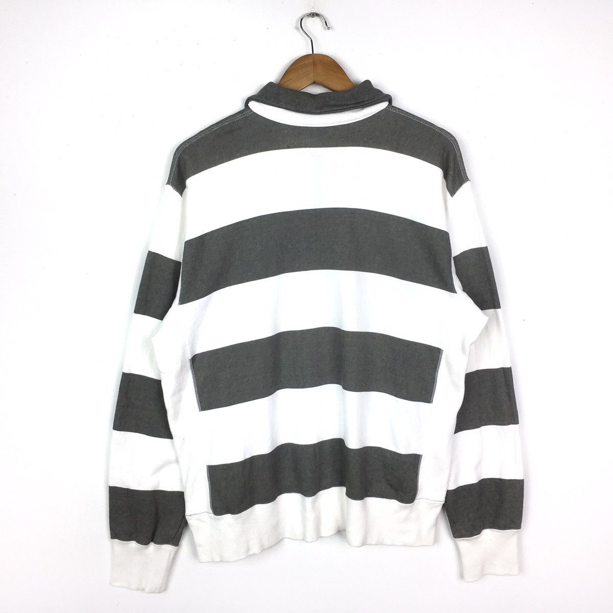 GOODENOUGH × Hiroshi Fujiwara × Japanese Brand VINTAGE GOODENOUGH JAPANESE BRAND STRIPES SWEATSHIRT Size US M / EU 48-50 / 2 - 2 Thumbnail