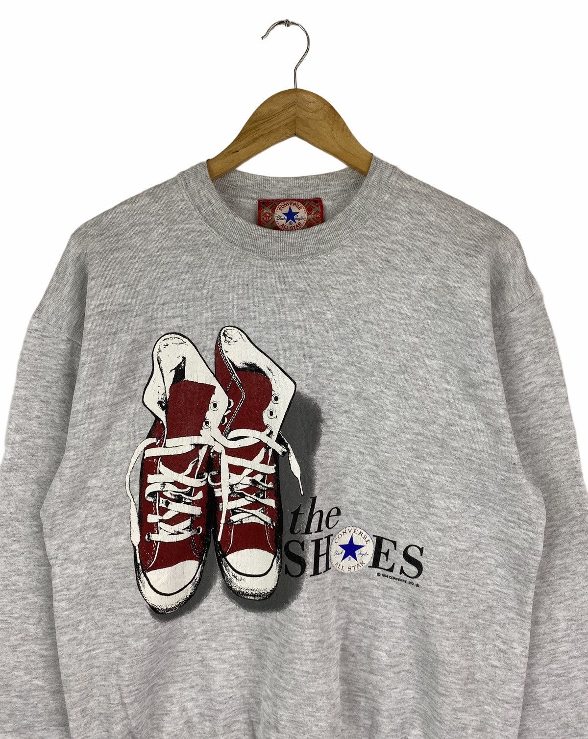 Converse × Vintage Vintage CONVERSE 1994 The Shoes Big Logo Sweatshirt Size US S / EU 44-46 / 1 - 3 Thumbnail