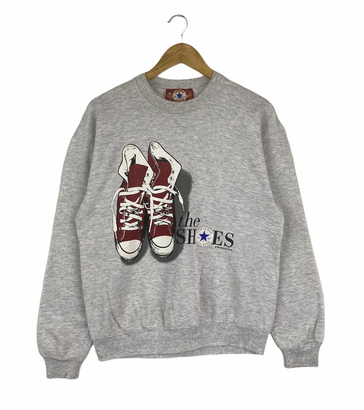 Converse × Vintage Vintage CONVERSE 1994 The Shoes Big Logo Sweatshirt Size US S / EU 44-46 / 1 - 1 Thumbnail