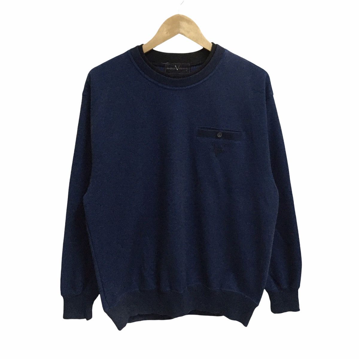 Valentino × Vintage VINTAGE RODHOS VALENTINO SMALL LOGO CREWNECK SWEATSHIRT Size US L / EU 52-54 / 3 - 1 Thumbnail