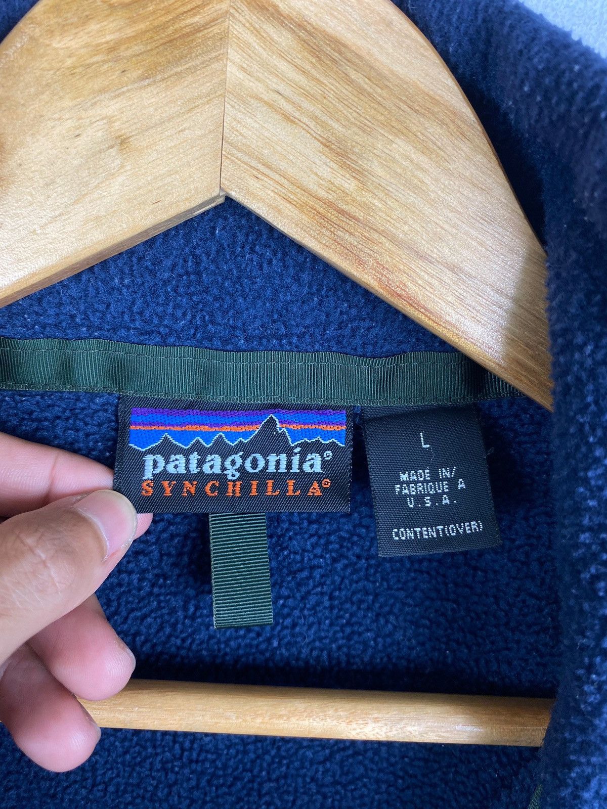 Patagonia × Vintage VINTAGE PATAGONIA SYNCHILLA FLEECE OUTDOOR ZIPPER SWEATER Size US L / EU 52-54 / 3 - 5 Thumbnail