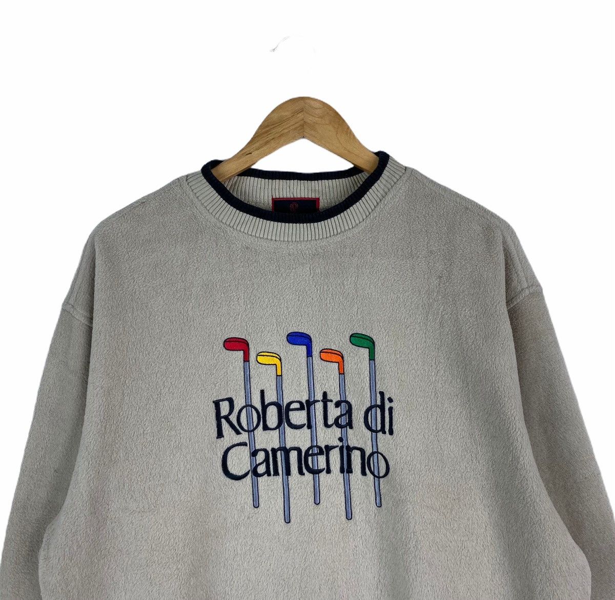 Roberta di Camerino ROBERTA DI CAMERINO BIG LOGO EMBROIDERY FLEECE SWEATSHIRT Size US L / EU 52-54 / 3 - 3 Thumbnail