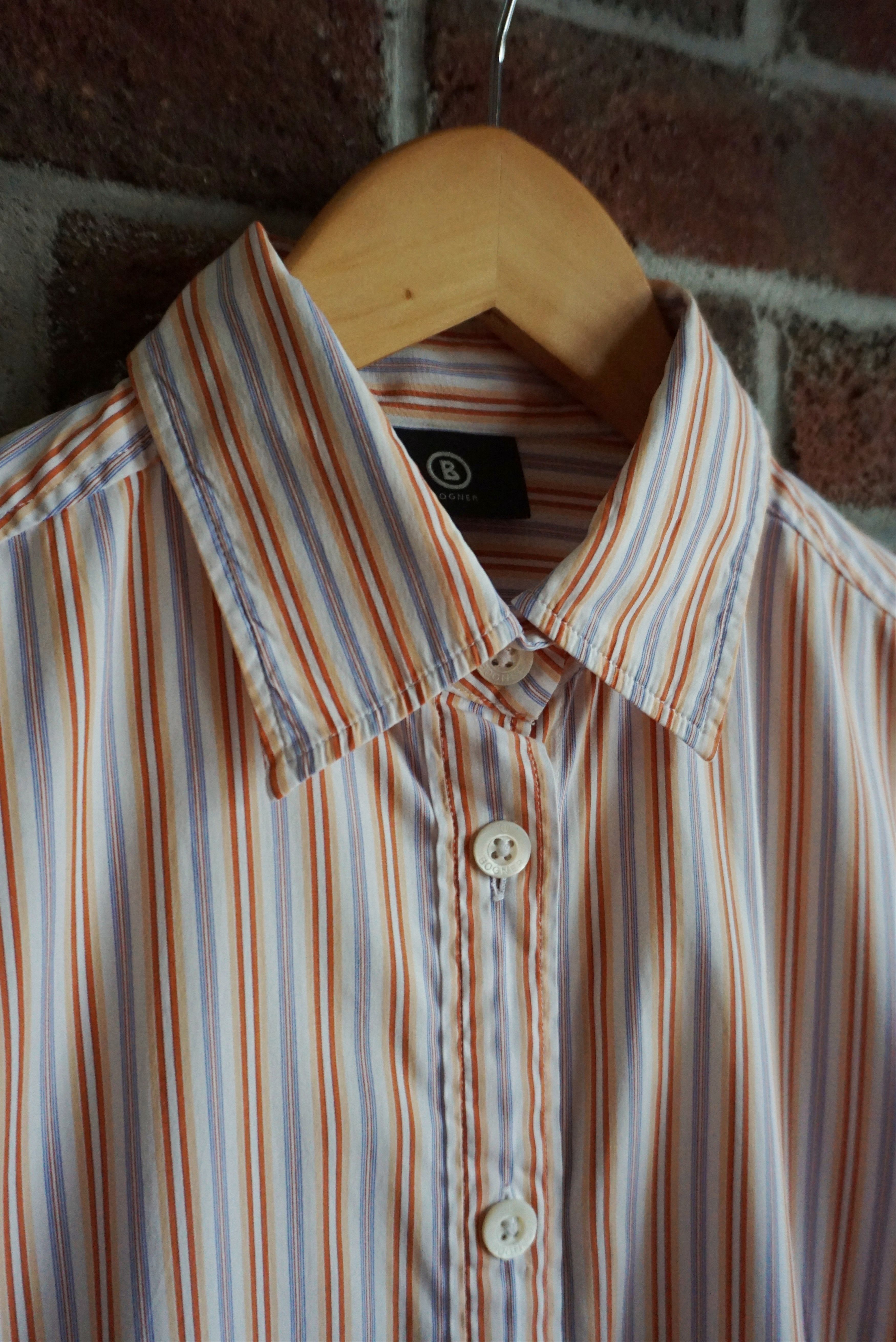 Bogner Bogner RPR$250 striped shirt M US 8 casual formal blouse Size M / US 6-8 / IT 42-44 - 6 Thumbnail