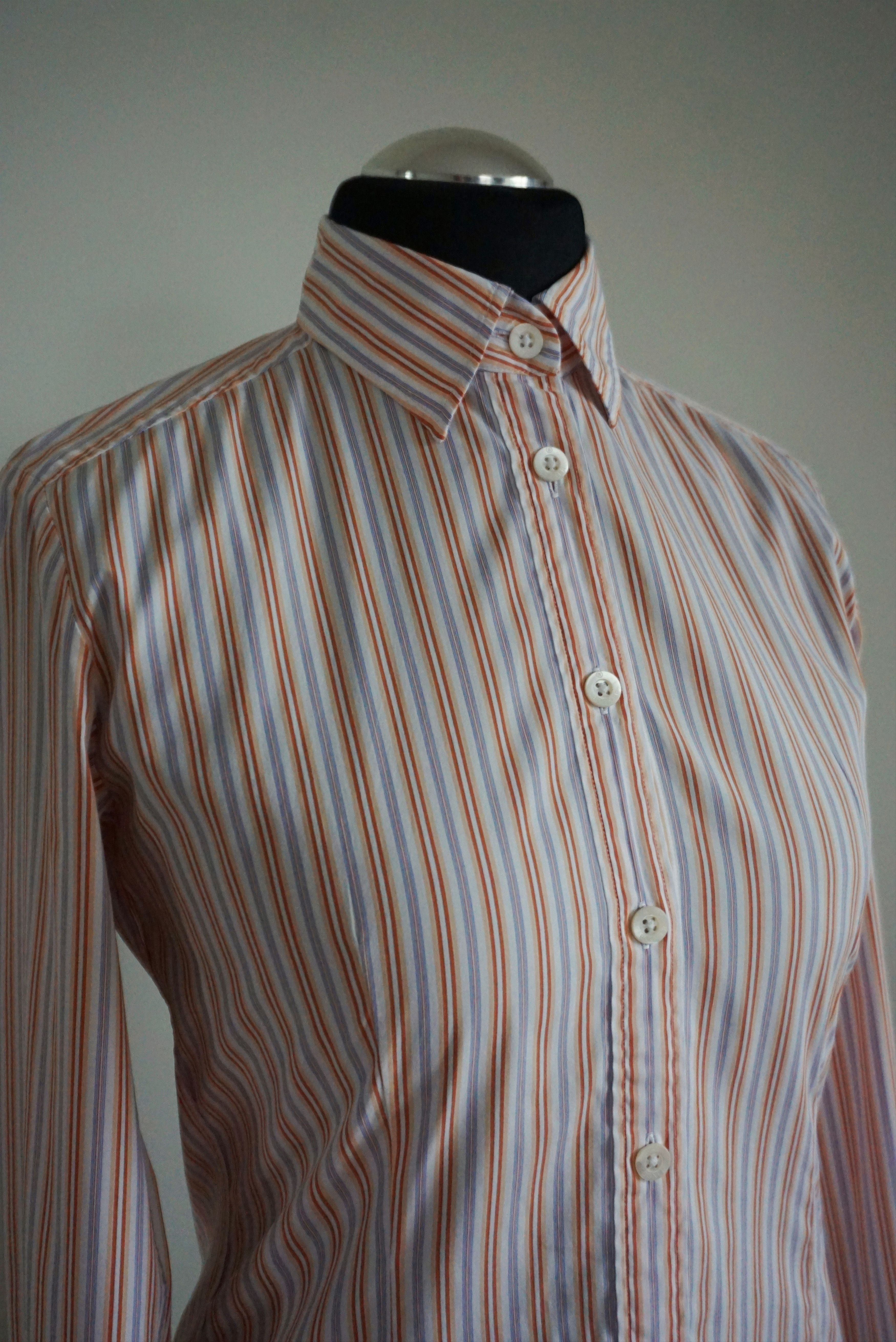 Bogner Bogner RPR$250 striped shirt M US 8 casual formal blouse Size M / US 6-8 / IT 42-44 - 16 Thumbnail