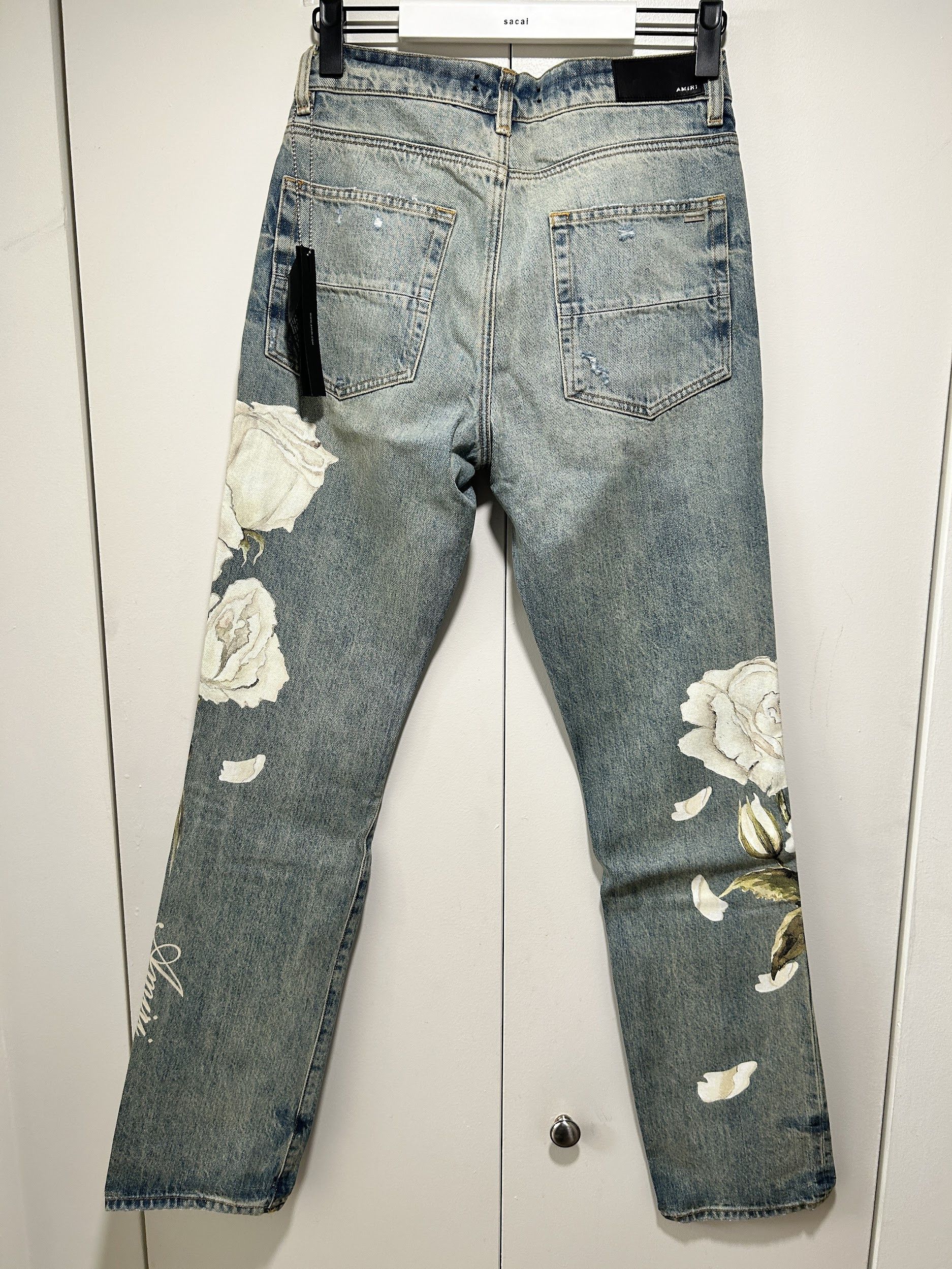 Amiri Amiri flower painted jeans relaxed size 31 Size US 31 - 2 Thumbnail
