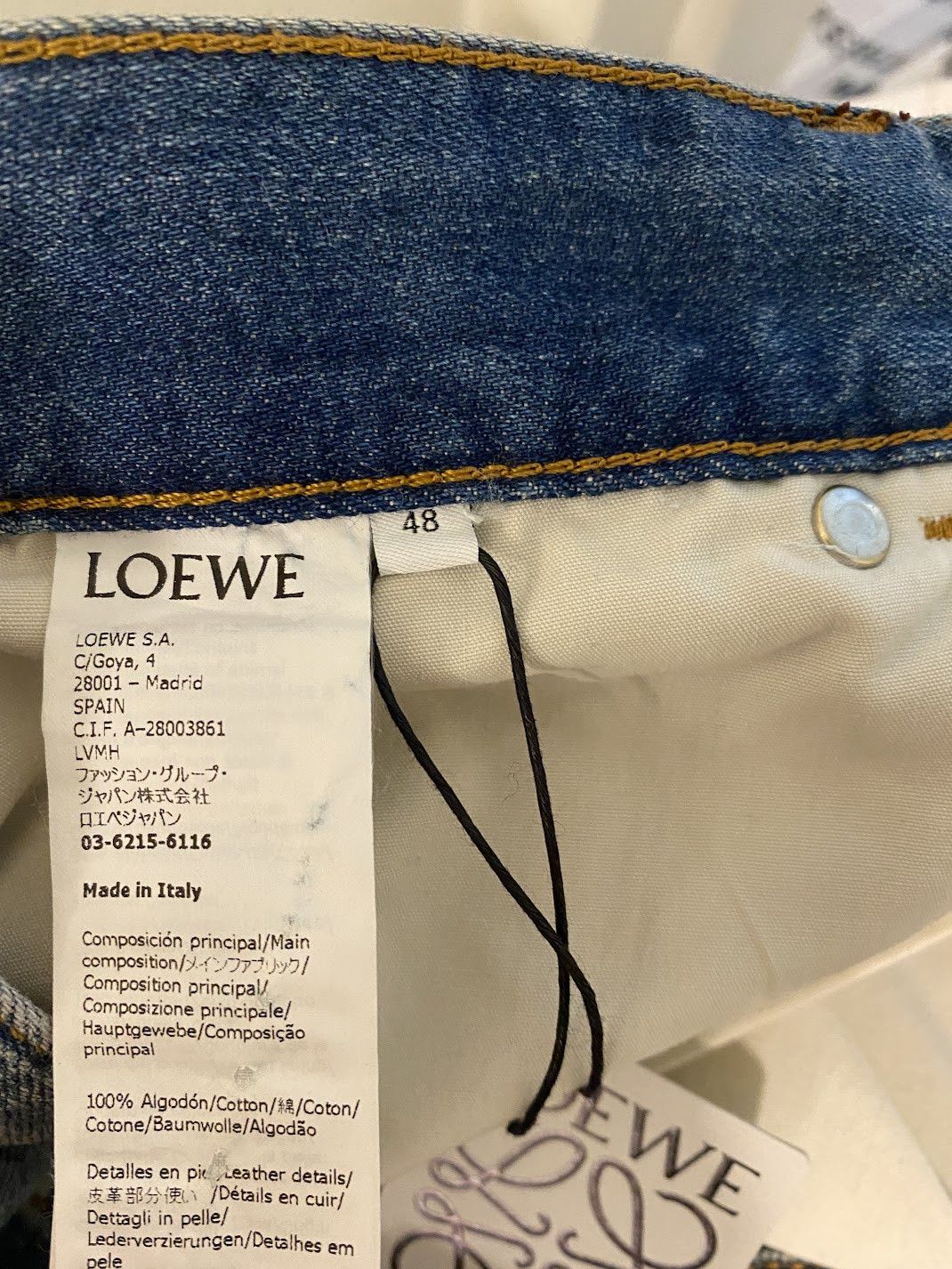 Loewe LOEWE + Paula's Ibiza Two Tone Denim Jeans Size US 32 / EU 48 - 8 Thumbnail