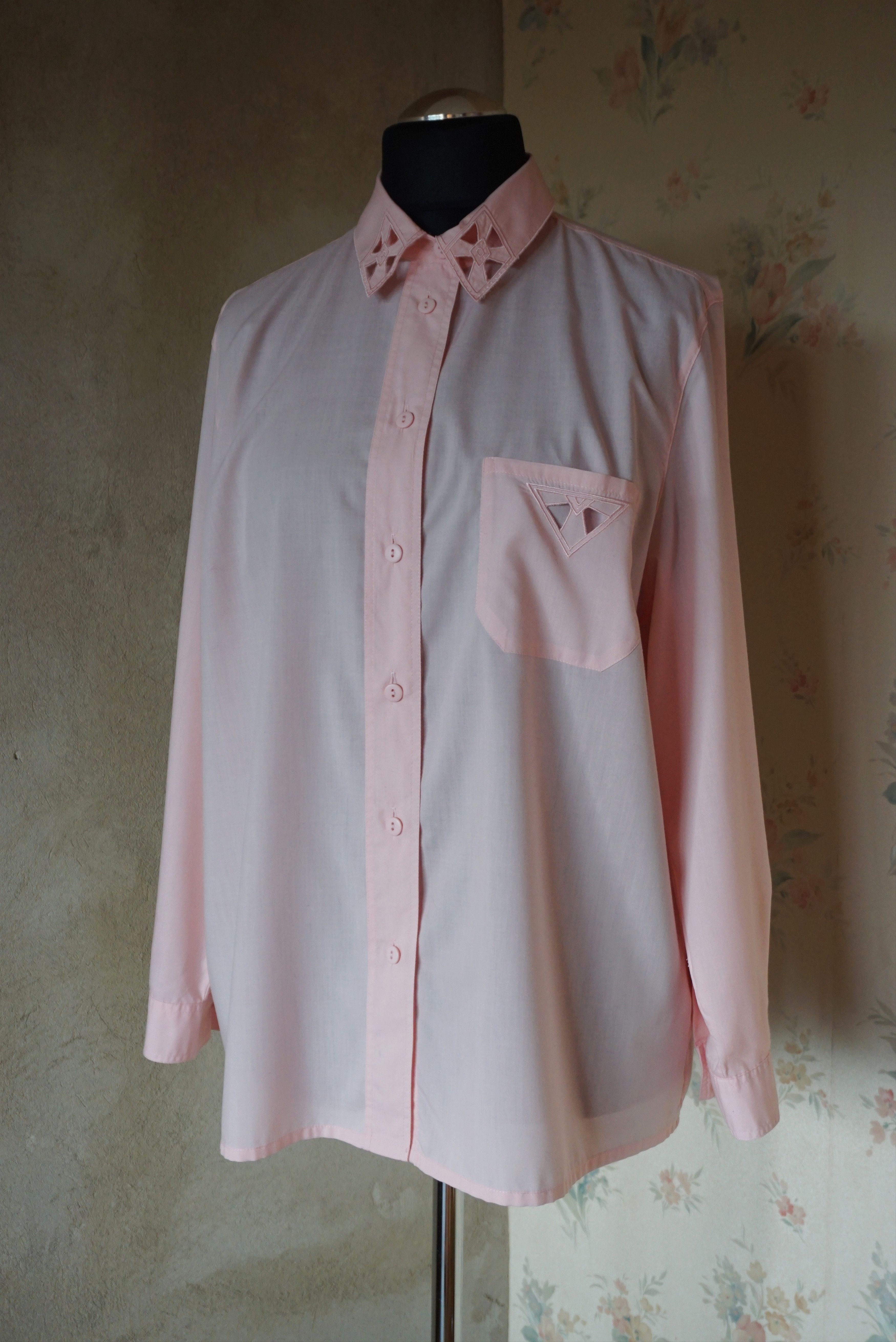 Vintage Women's true vintage 90s 80s blouse 46 XL 20 shirt plus size Size XL / US 12-14 / IT 48-50 - 4 Thumbnail
