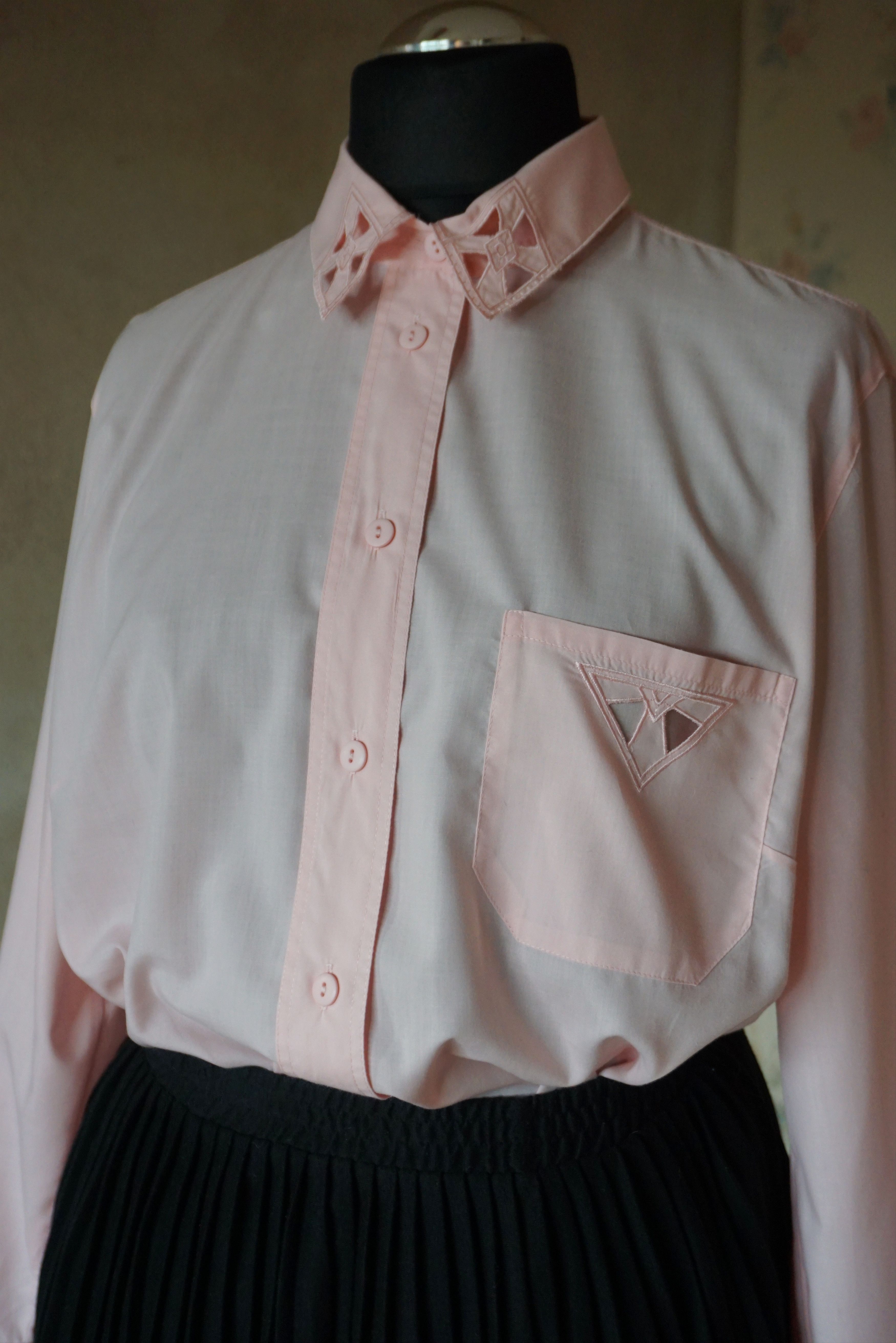 Vintage Women's true vintage 90s 80s blouse 46 XL 20 shirt plus size Size XL / US 12-14 / IT 48-50 - 3 Thumbnail