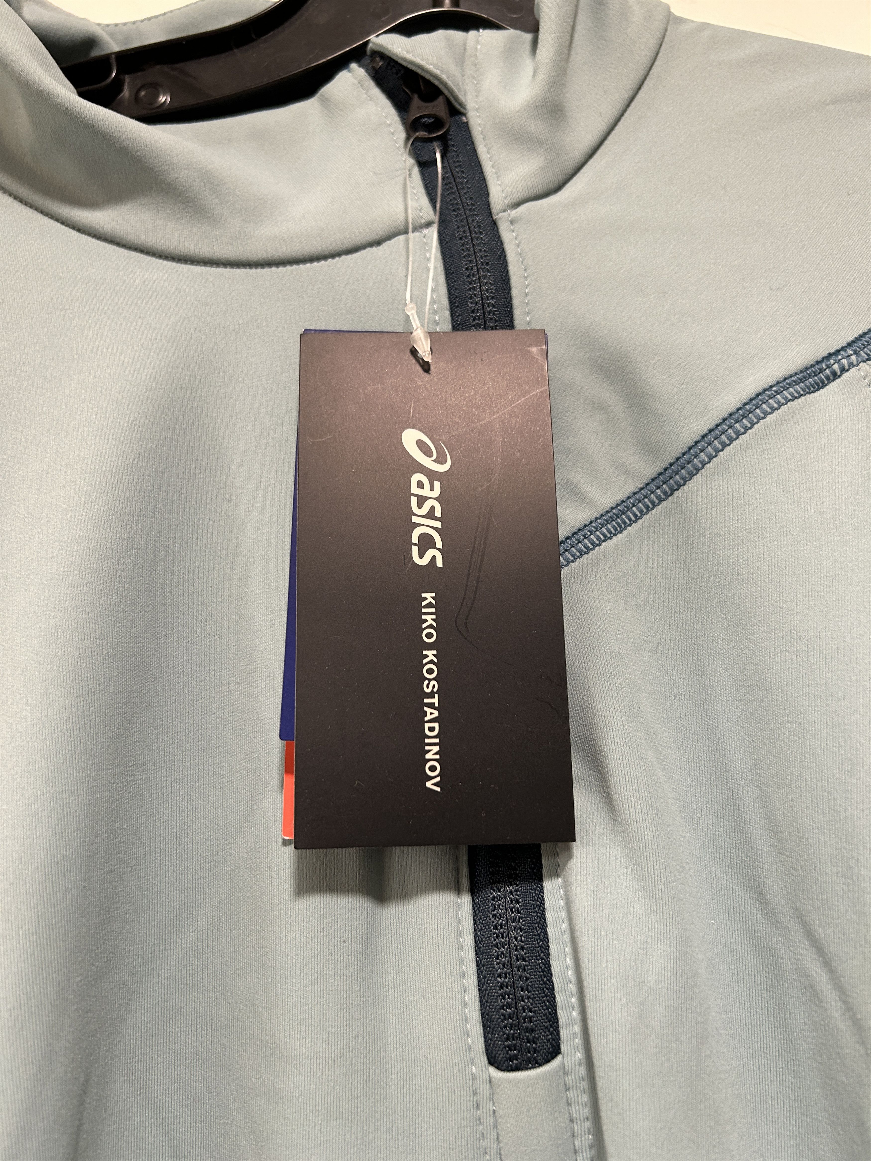 Asics × Kiko Kostadinov high neck zip up sweatshirt light steel running Size US M / EU 48-50 / 2 - 3 Thumbnail