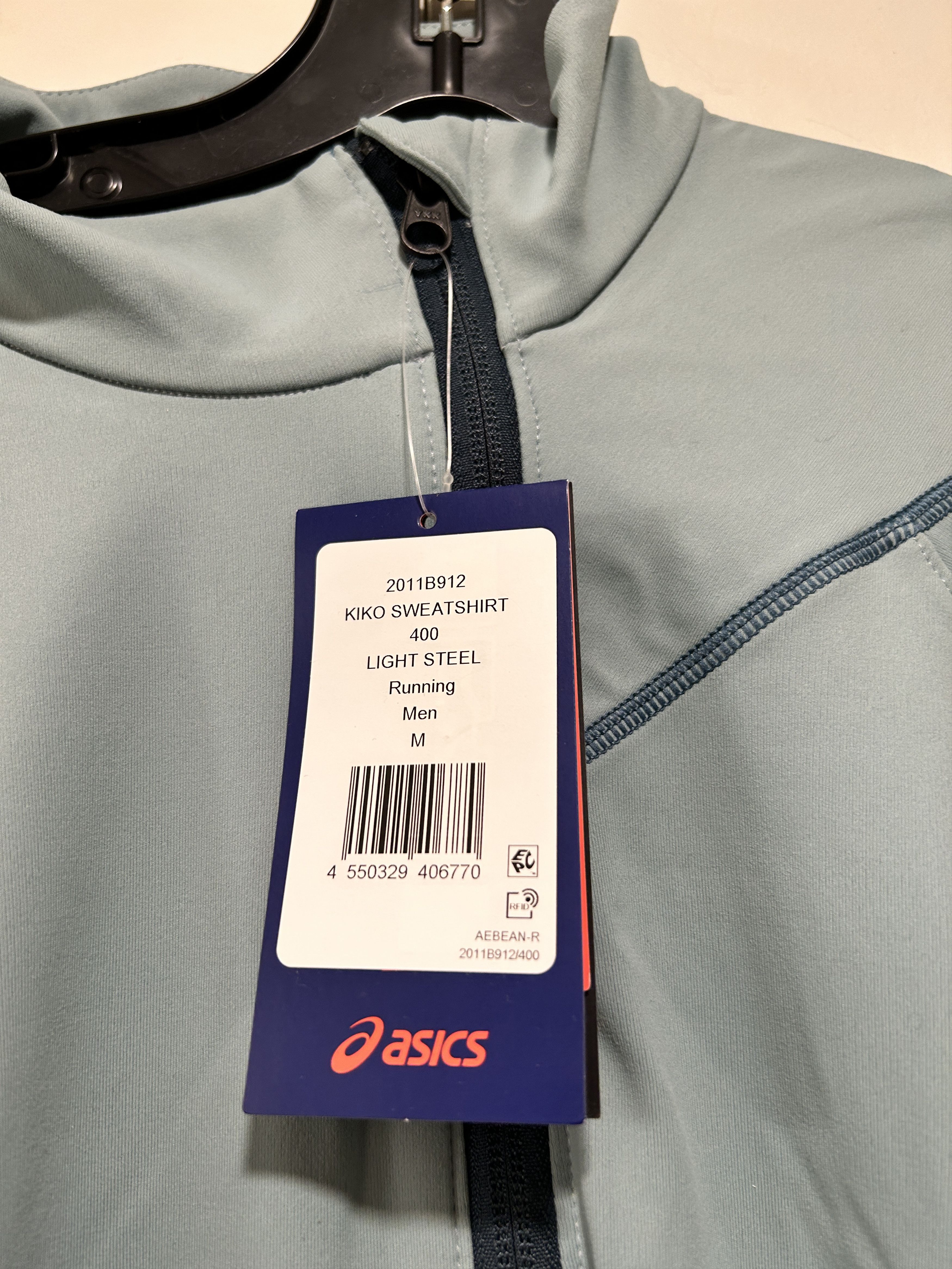 Asics × Kiko Kostadinov high neck zip up sweatshirt light steel running Size US M / EU 48-50 / 2 - 4 Thumbnail