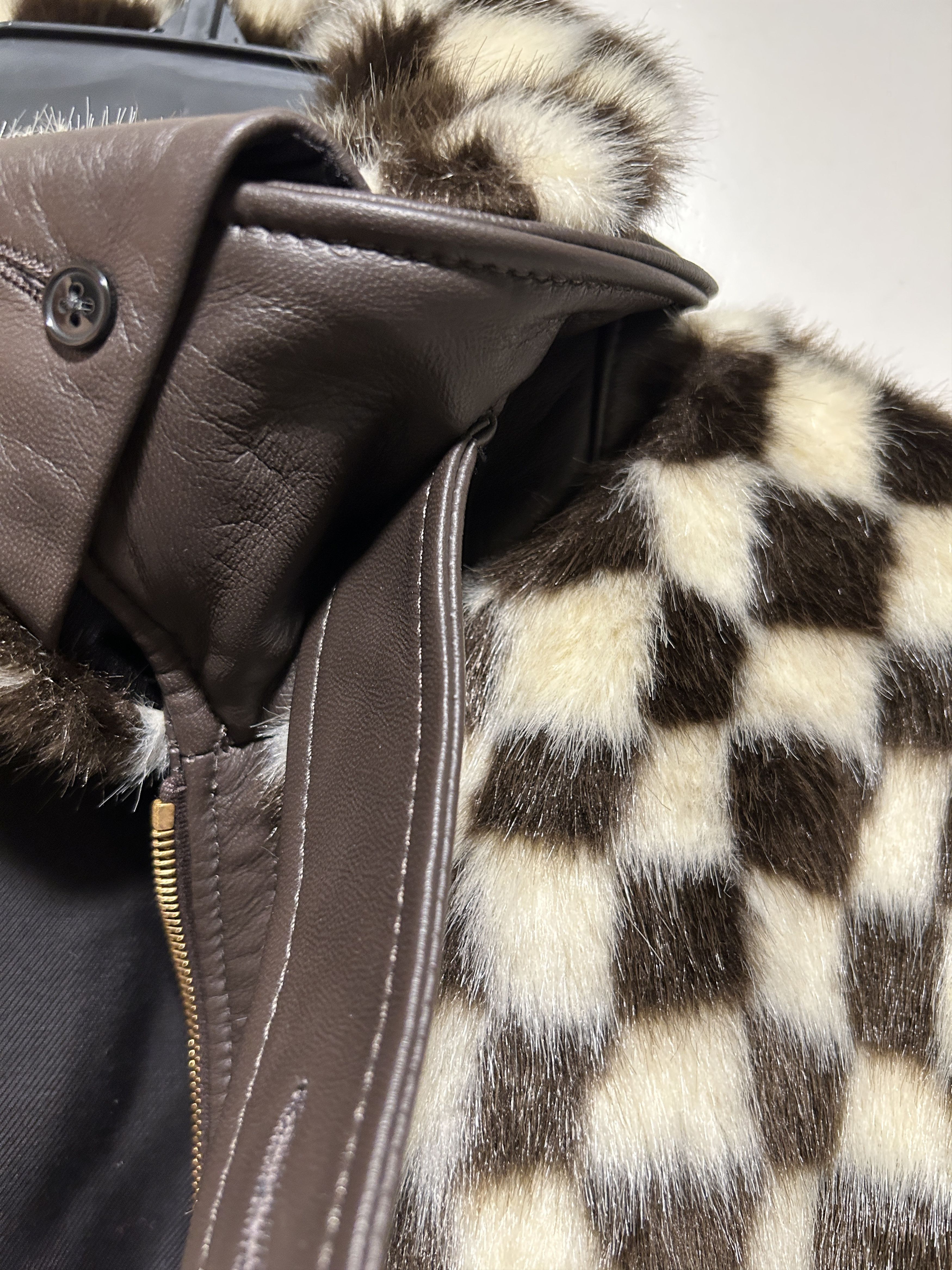 Amiri Amiri CHECKERED FAUX FUR BLOUSON BLACK / WHITE Size US XL / EU 56 / 4 - 3 Thumbnail