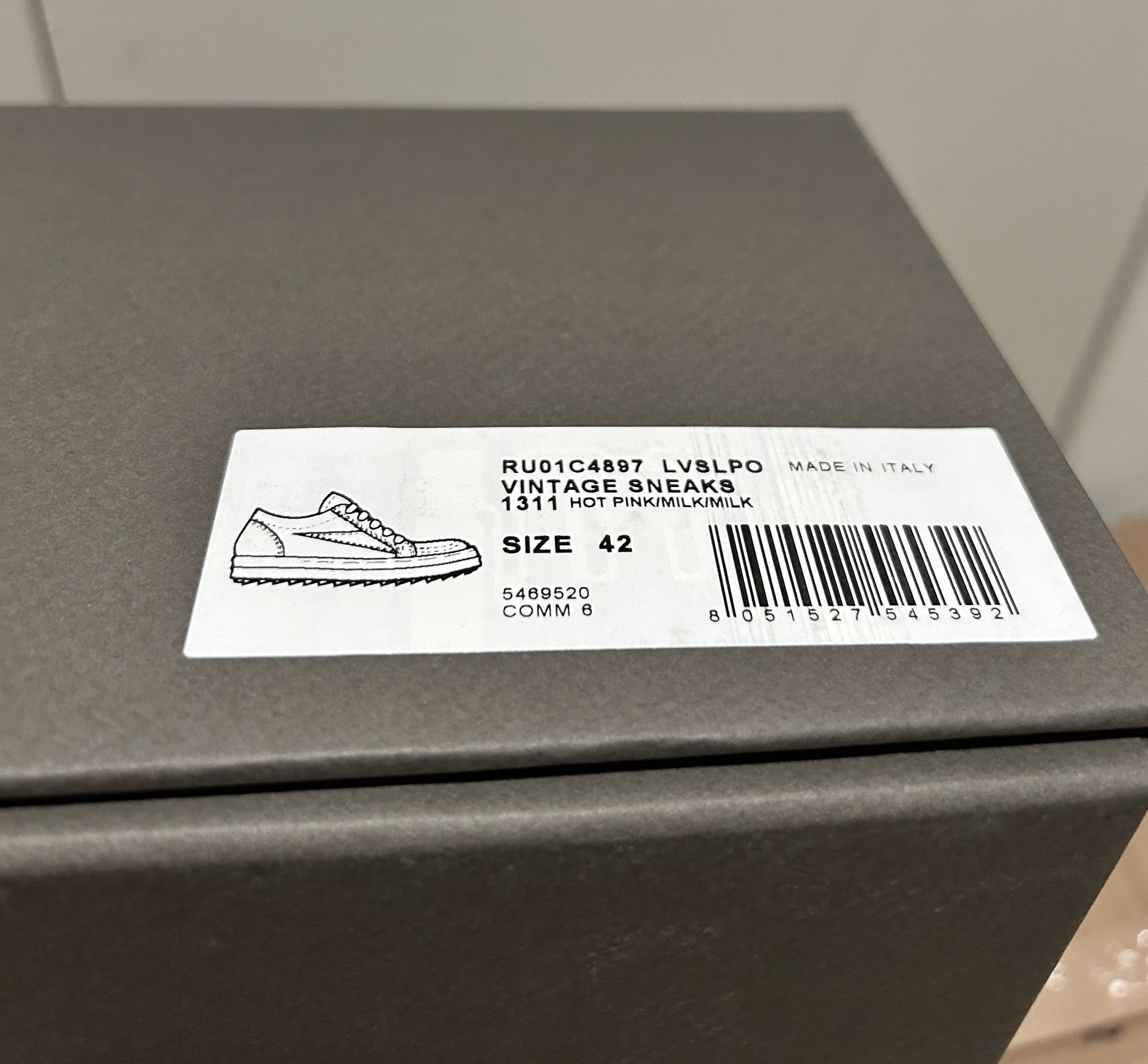 Rick Owens RICK OWENS VINTAGE SNEAKERS LOW S/S 23 EDFU - hot pink Size US 9 / EU 42 - 8 Thumbnail