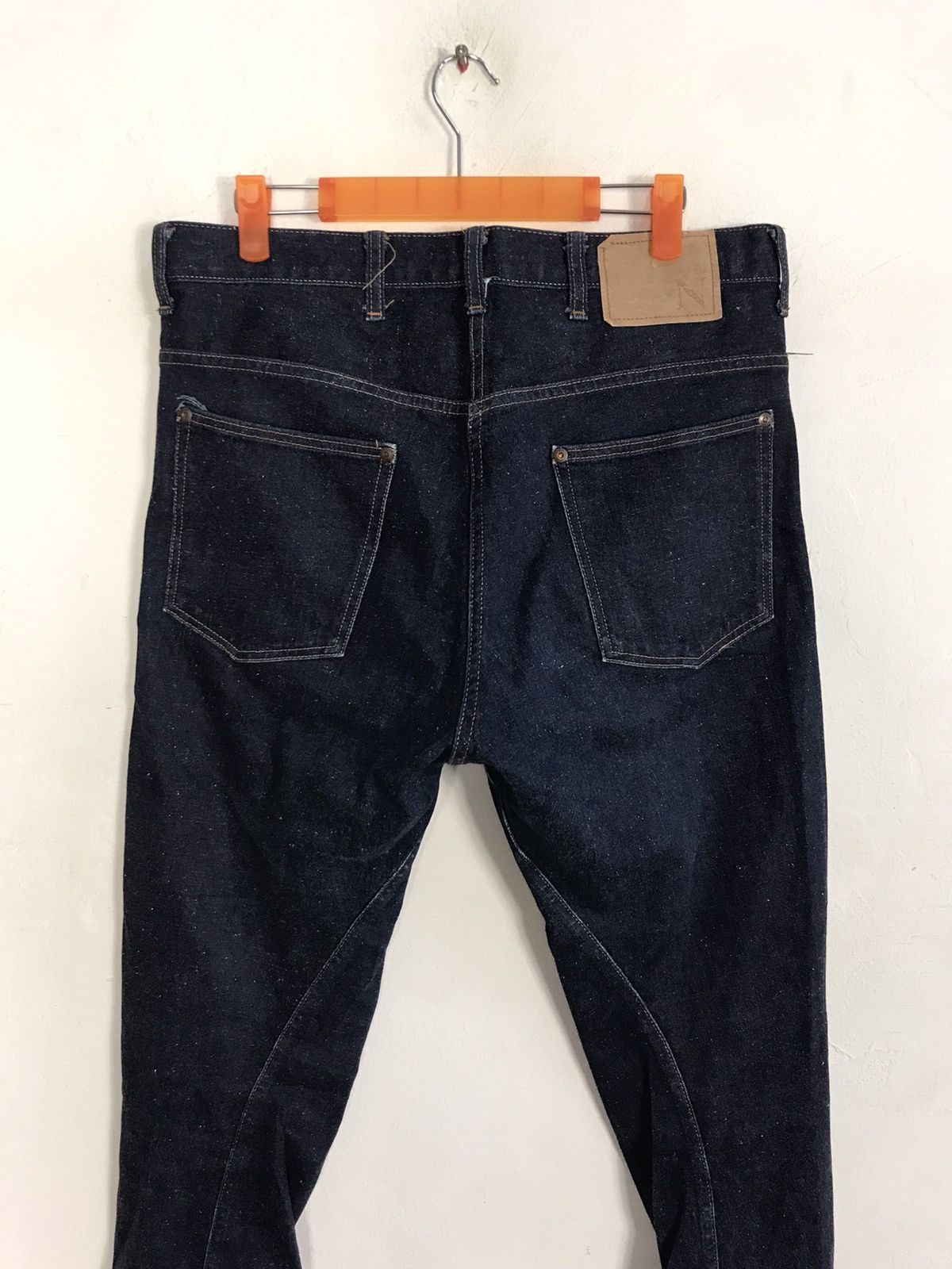 Japanese Brand × Vintage RNA Inc Skinny Style Cut Pants Distressed Dark Indigo Denim Size US 32 / EU 48 - 4 Thumbnail
