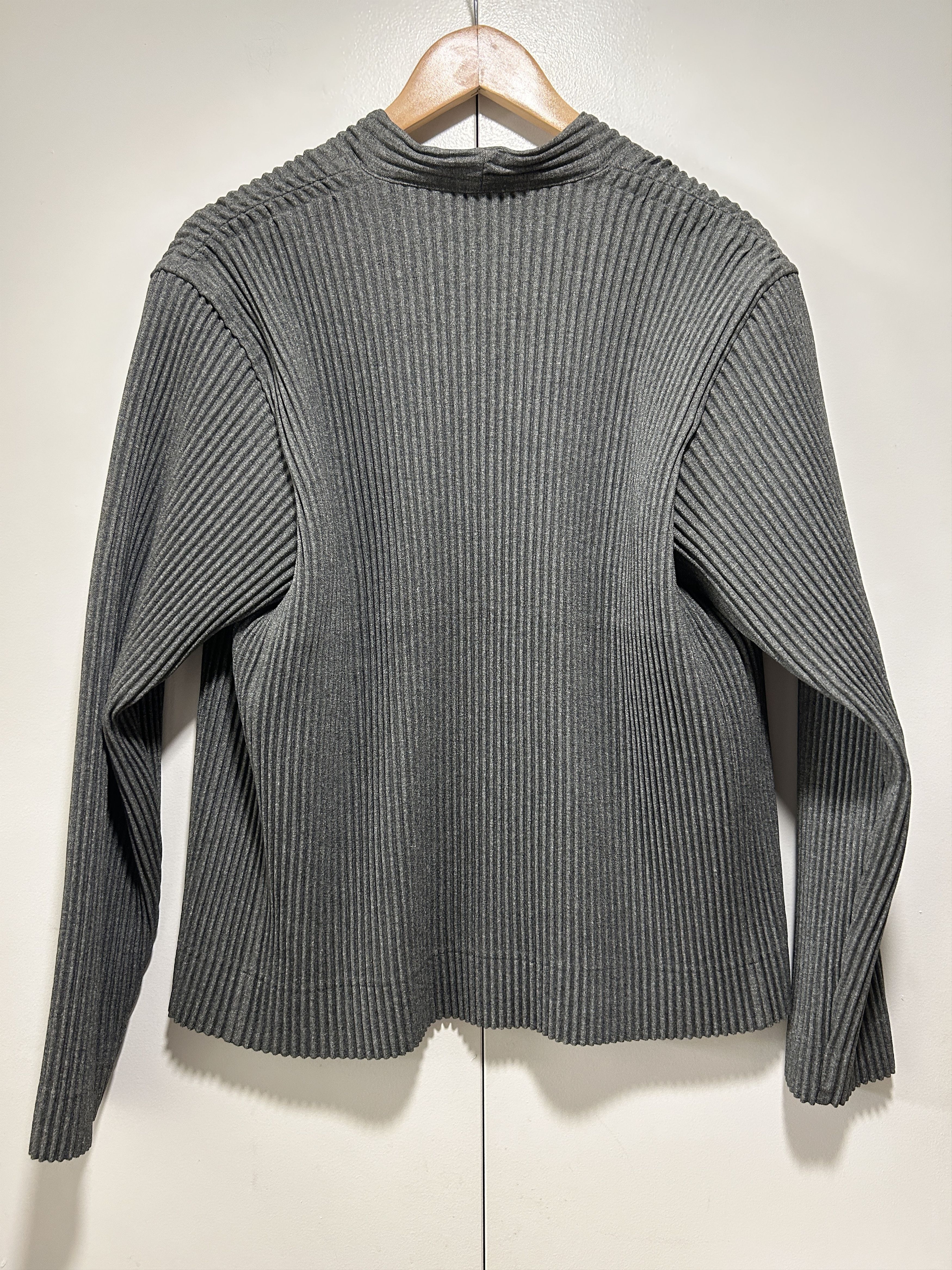 Homme Plisse Issey Miyake PLEATED LIGHT JACKET GREY MELANGE size 2 Size US M / EU 48-50 / 2 - 2 Thumbnail