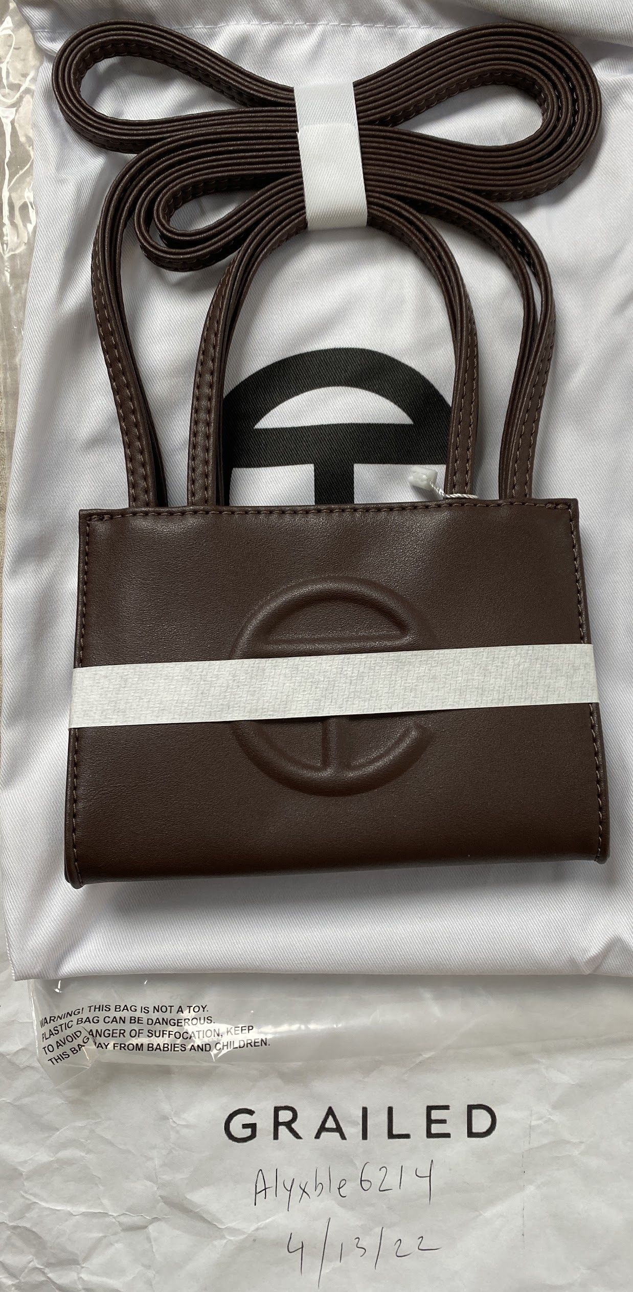 Telfar small shopping bag tote -chocolate Size ONE SIZE - 4 Thumbnail