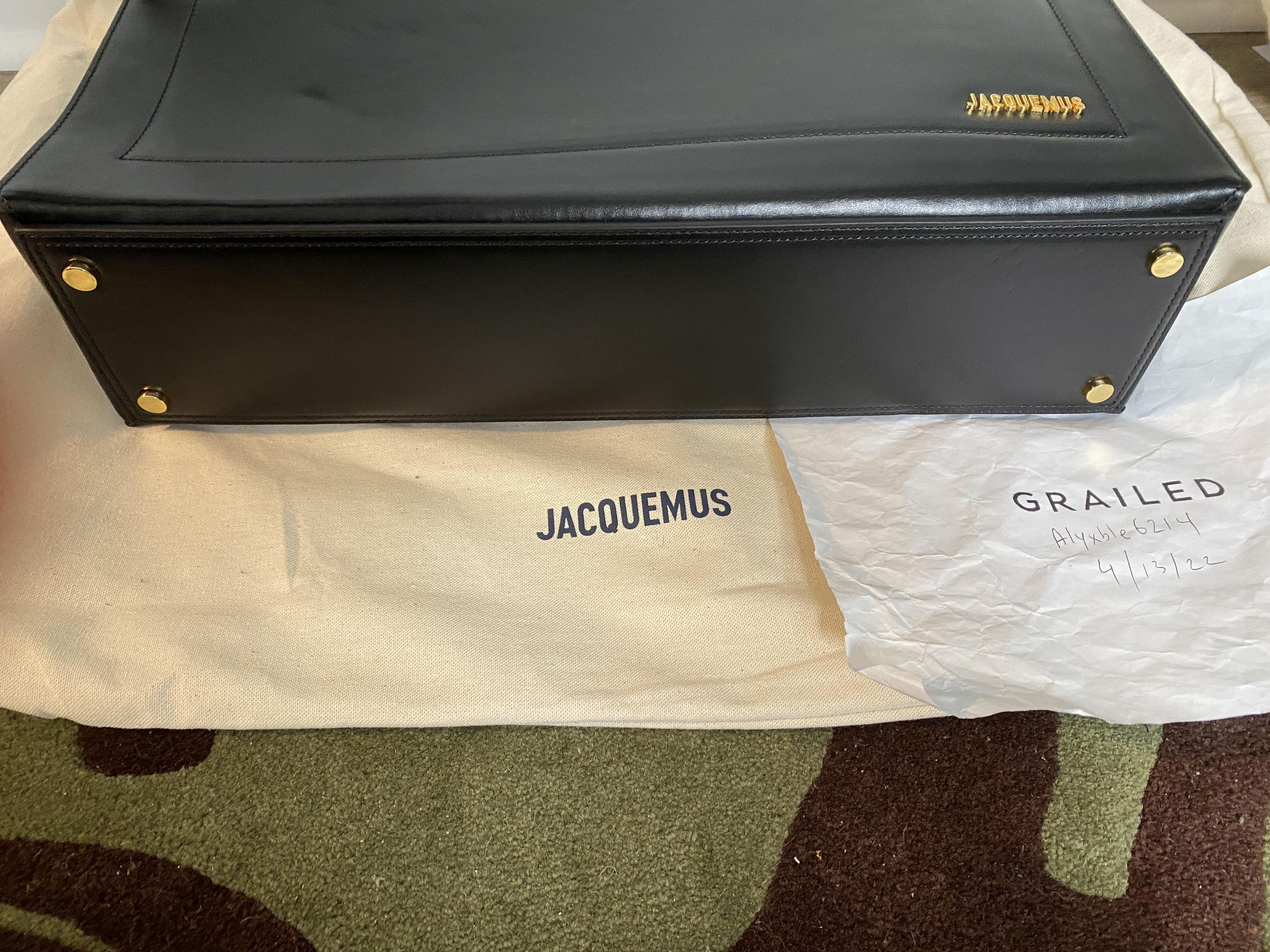 Jacquemus JACQUEMUS Le Cabas Neve Black Leather tote shopping bag Size ONE SIZE - 4 Thumbnail