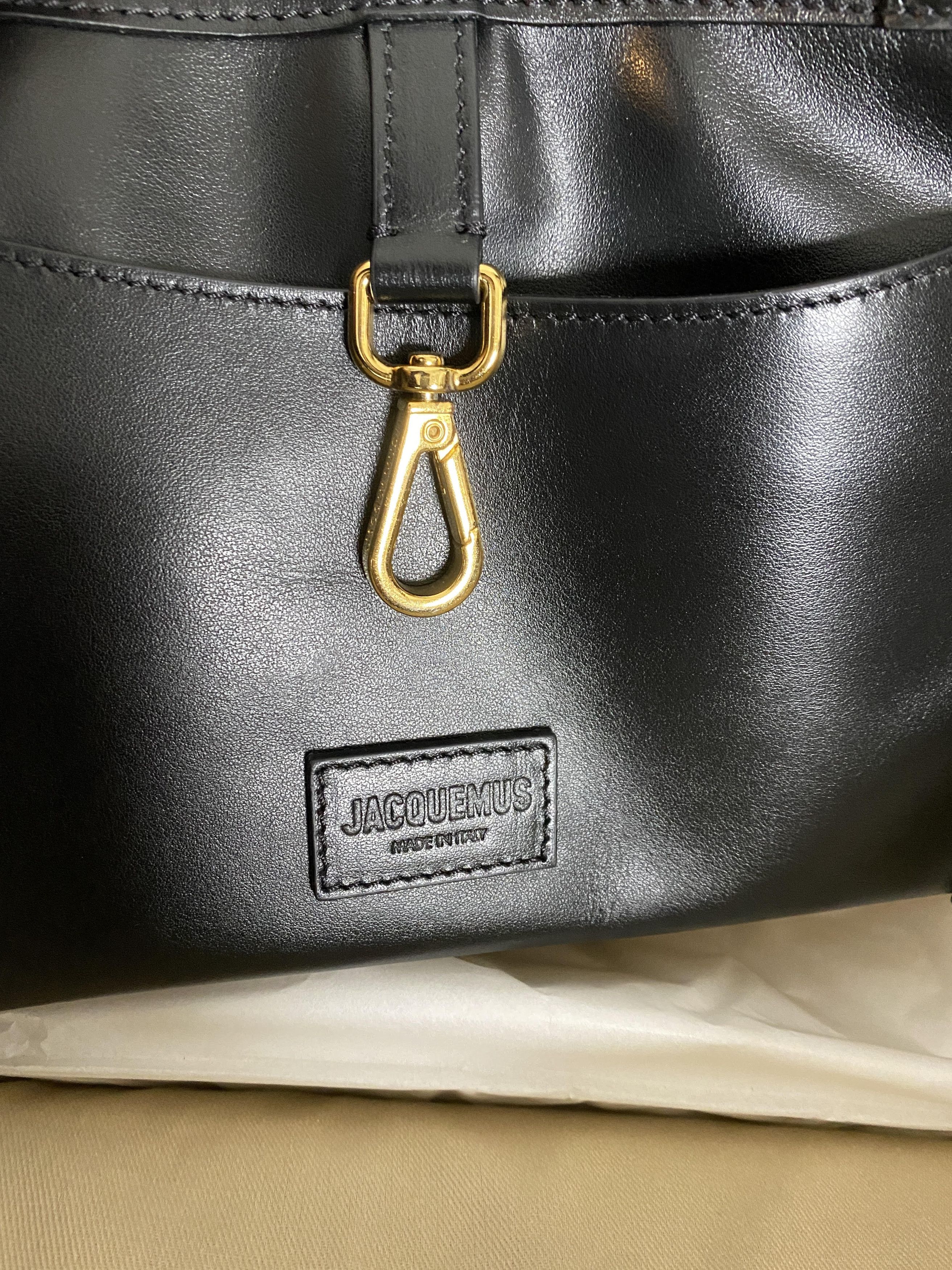 Jacquemus JACQUEMUS Le Cabas Neve Black Leather tote shopping bag Size ONE SIZE - 6 Thumbnail