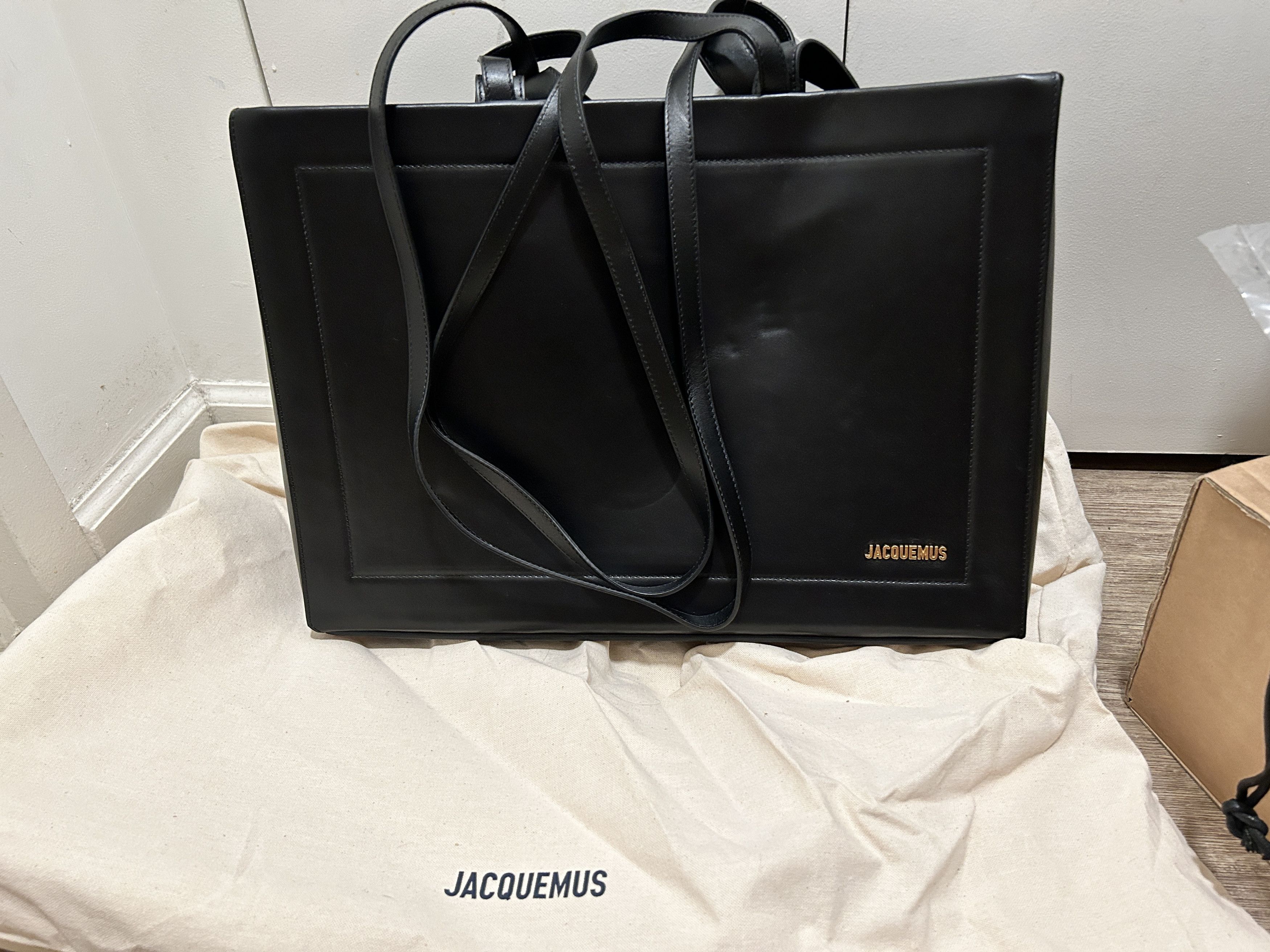 Jacquemus JACQUEMUS Le Cabas Neve Black Leather tote shopping bag Size ONE SIZE - 1 Thumbnail