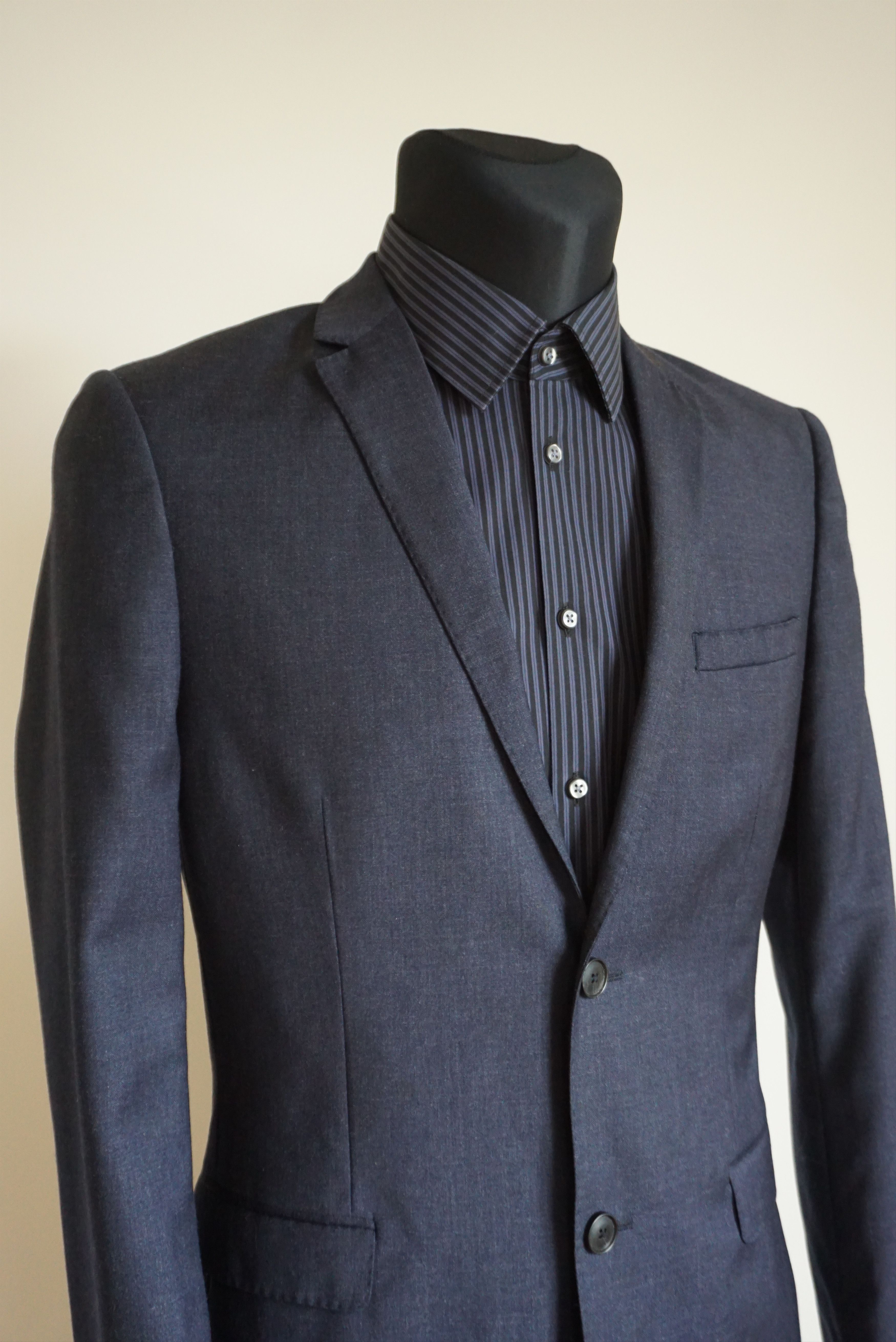 Designer Smart slim fit jacket EU 46 US 36 blazer wool S Classy Size 36R - 7 Thumbnail