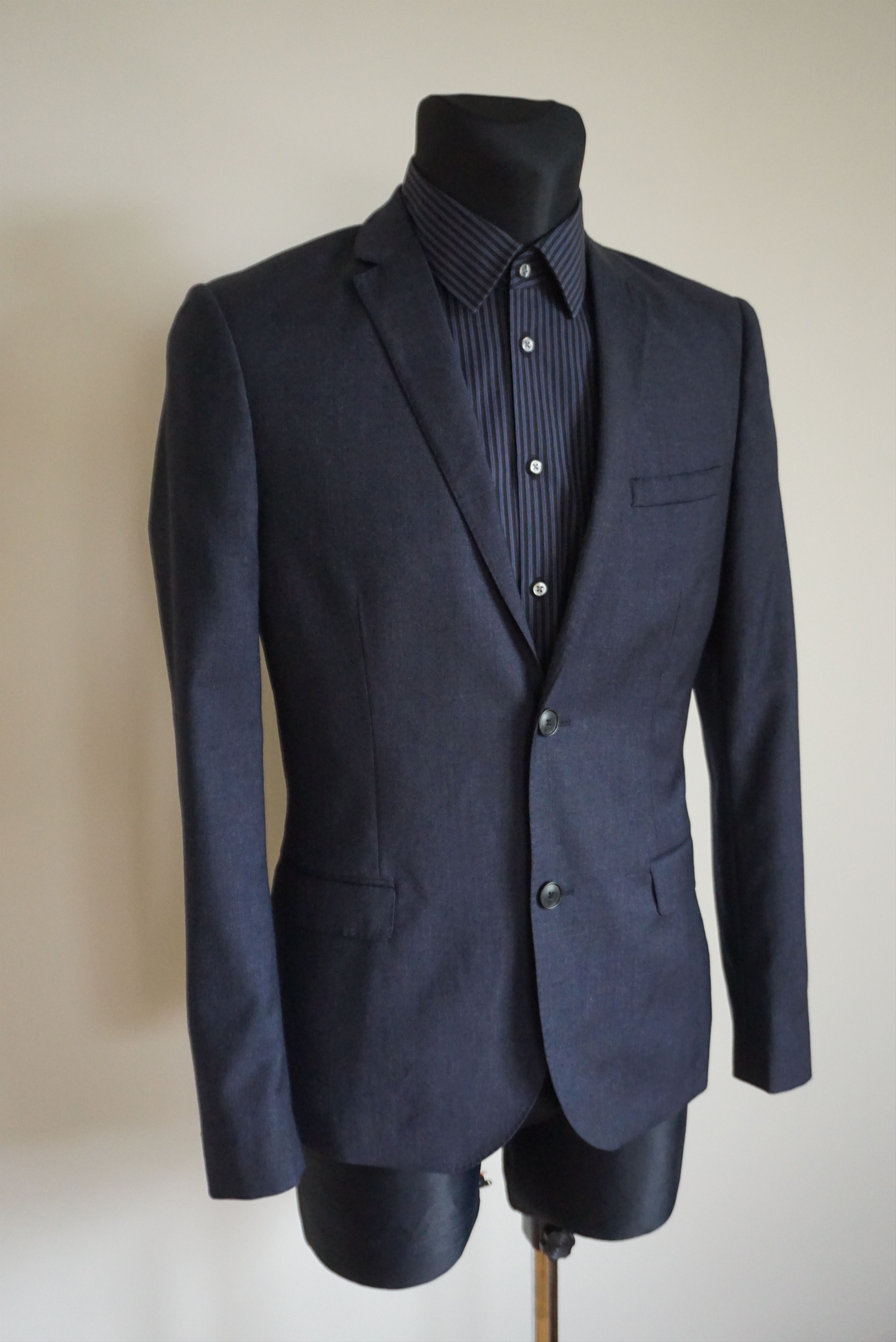 Designer Smart slim fit jacket EU 46 US 36 blazer wool S Classy Size 36R - 4 Thumbnail