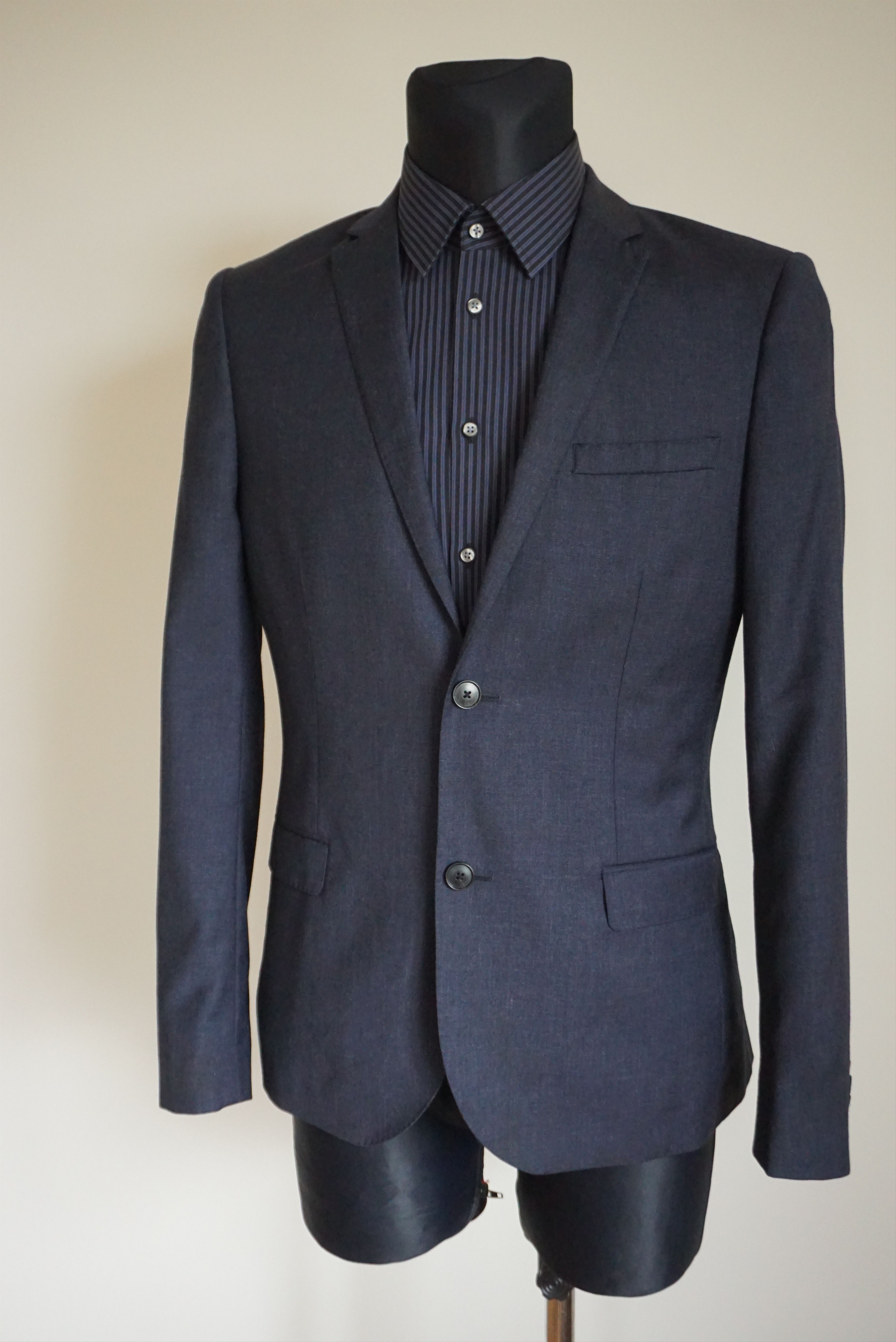 Designer Smart slim fit jacket EU 46 US 36 blazer wool S Classy Size 36R - 2 Thumbnail