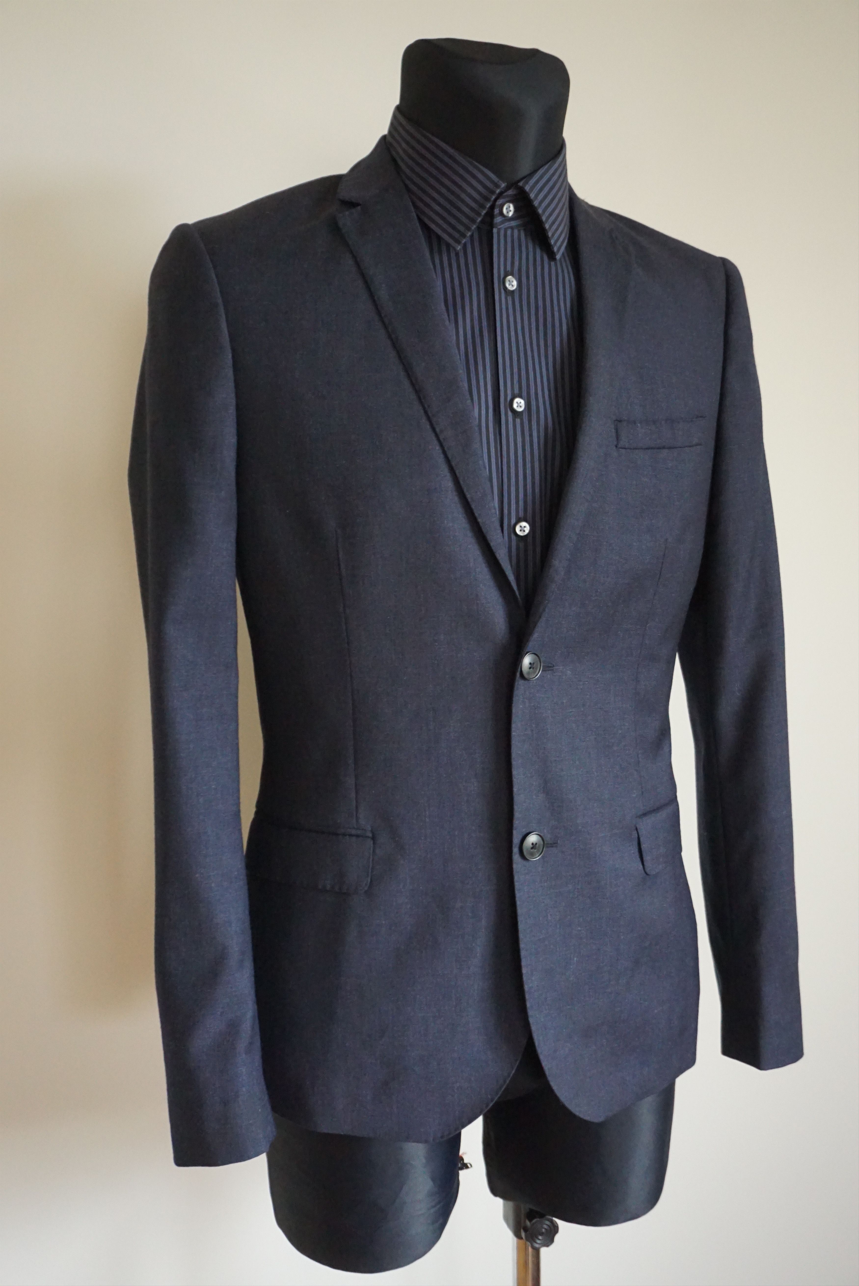 Designer Smart slim fit jacket EU 46 US 36 blazer wool S Classy Size 36R - 1 Thumbnail