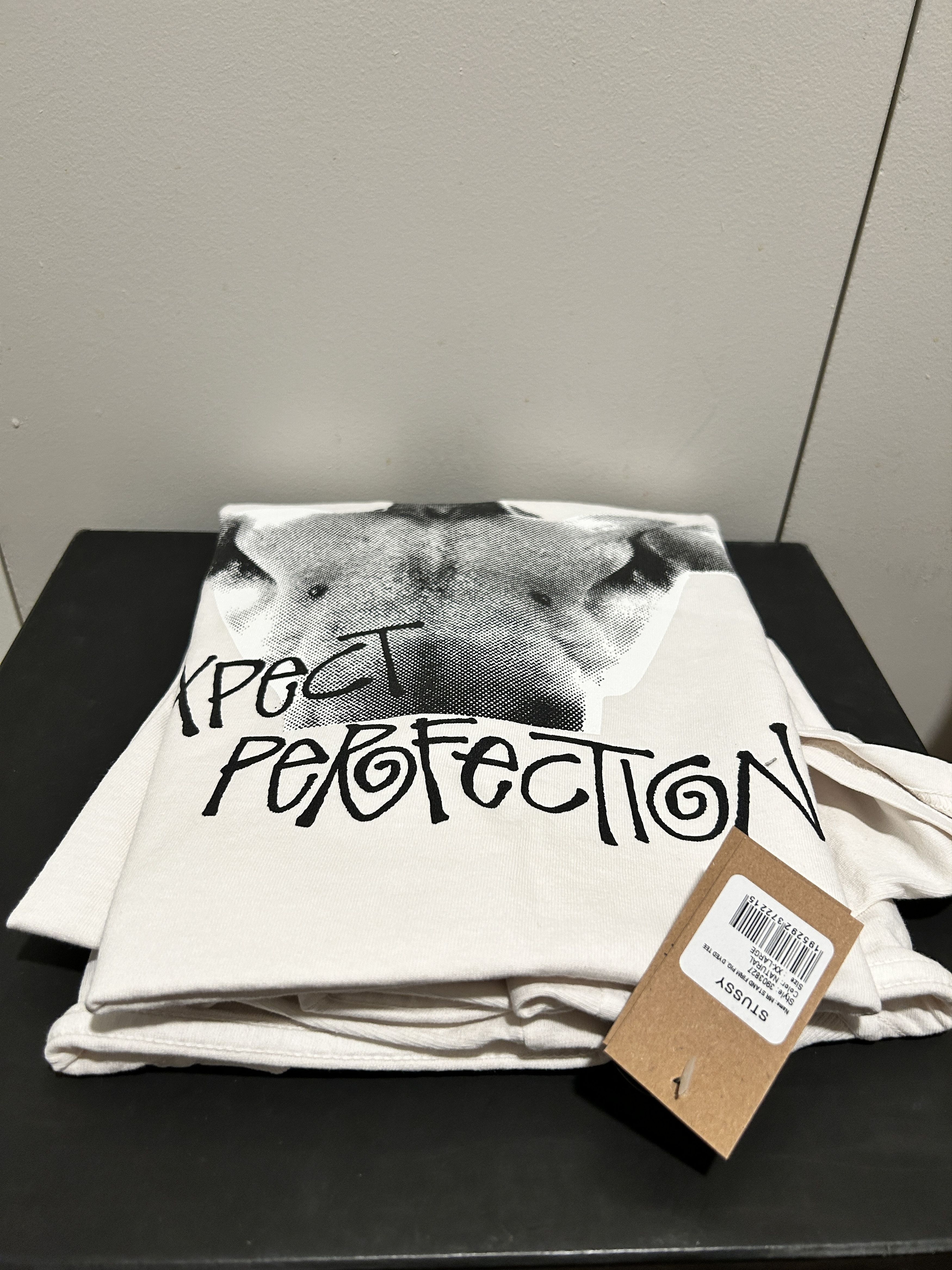 Martine Rose × Stussy Stussy x Martine Rose Stand Firm Pigment Dyed Tee Natural Size US XXL / EU 58 / 5 - 3 Thumbnail