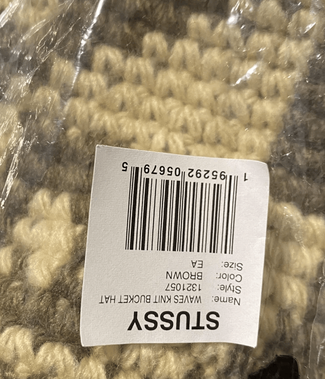 Stussy knit wave brown bucket hat Size ONE SIZE - 3 Thumbnail