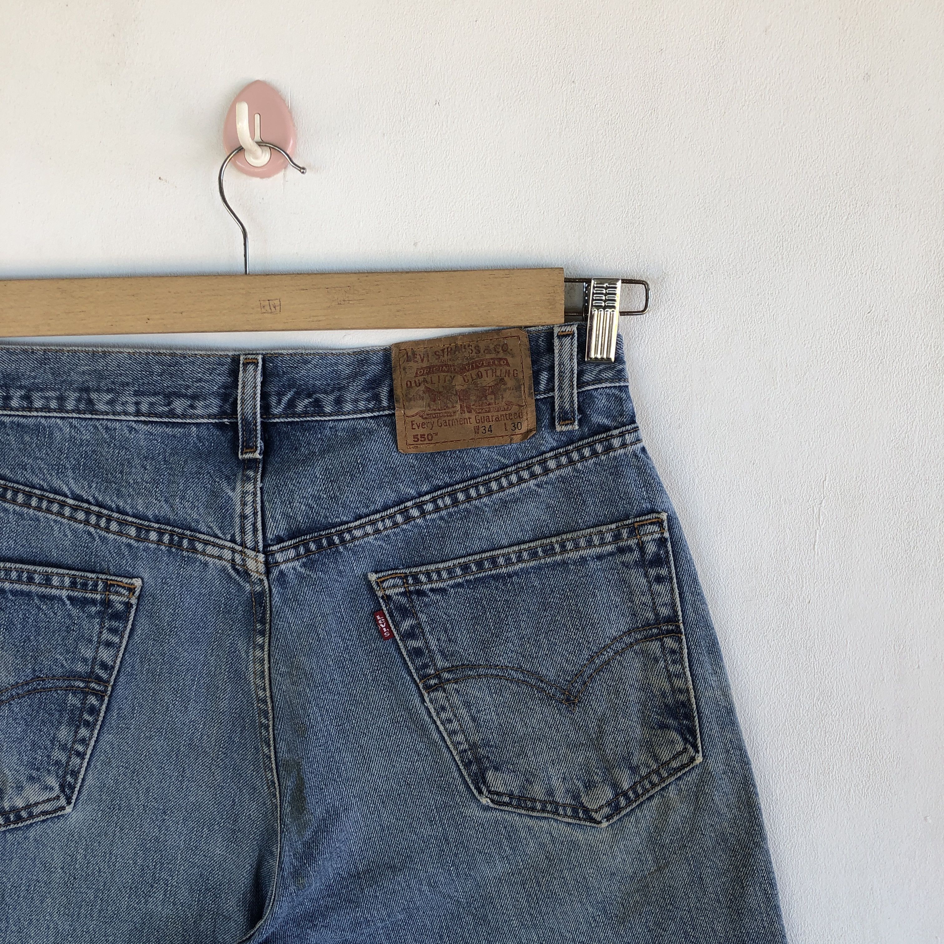 Levi's Vintage Levis Dirty Blue Light Wash Jeans Levi's 550 Denim Size 30" / US 8 / IT 44 - 5 Thumbnail