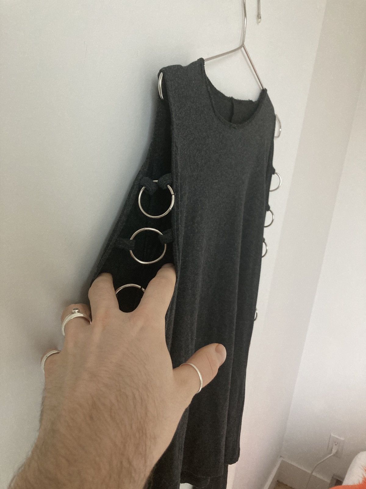 Japanese Brand Vintage Brandless Y2K Chrome Ringlet Longsleeve Rave Top Size US M / EU 48-50 / 2 - 3 Thumbnail