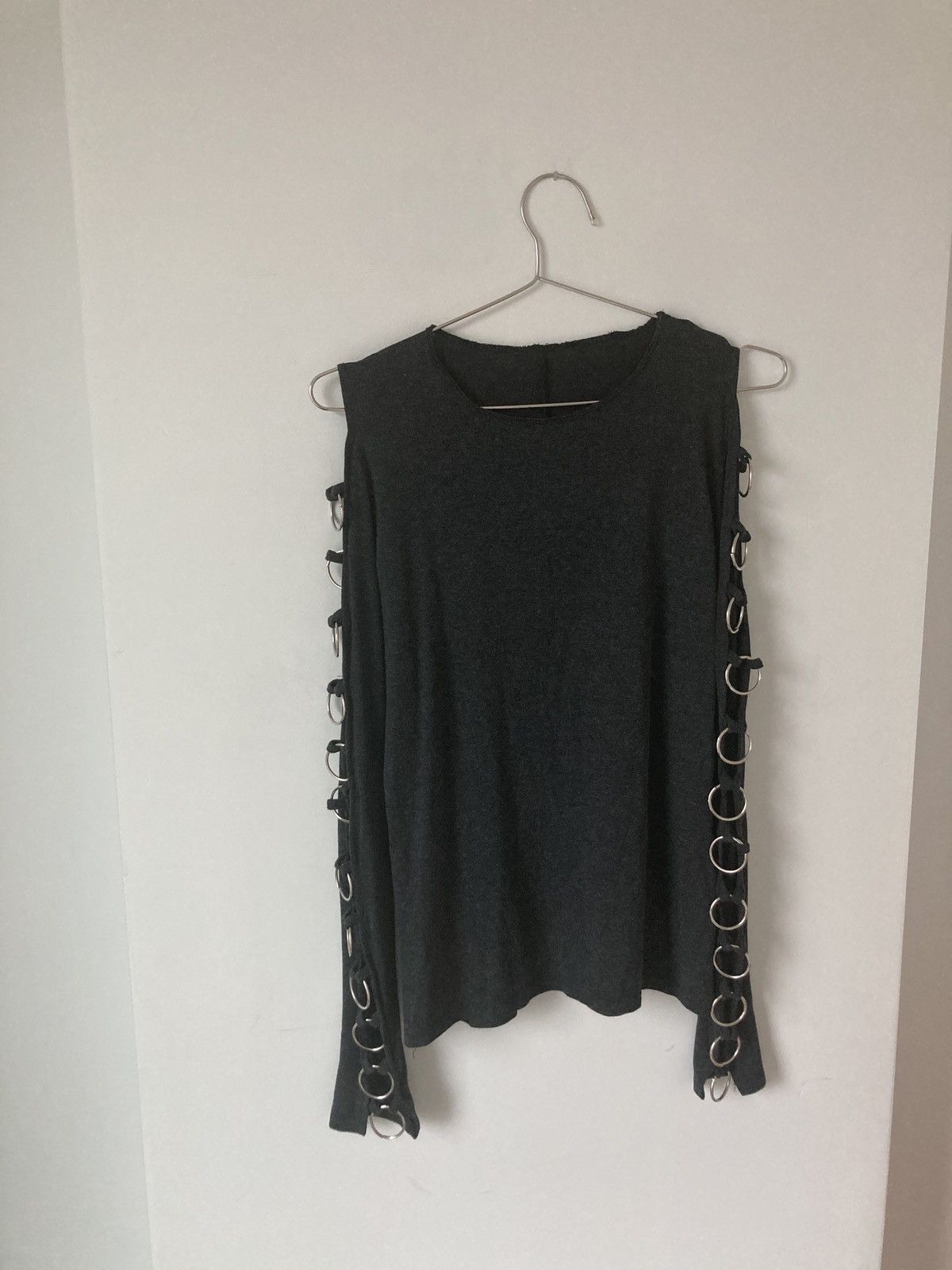 Japanese Brand Vintage Brandless Y2K Chrome Ringlet Longsleeve Rave Top Size US M / EU 48-50 / 2 - 4 Thumbnail