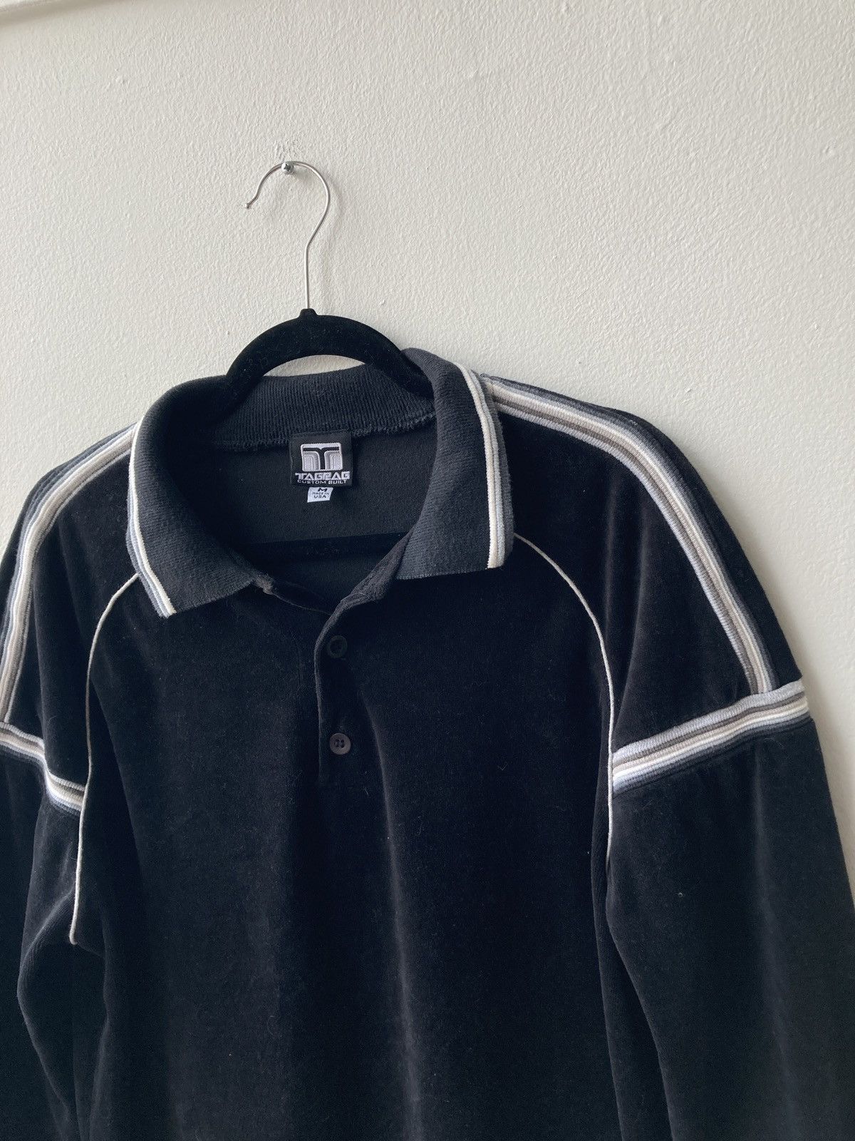 Japanese Brand Vintage Made in USA Black Striped Longsleeve Size US M / EU 48-50 / 2 - 2 Thumbnail
