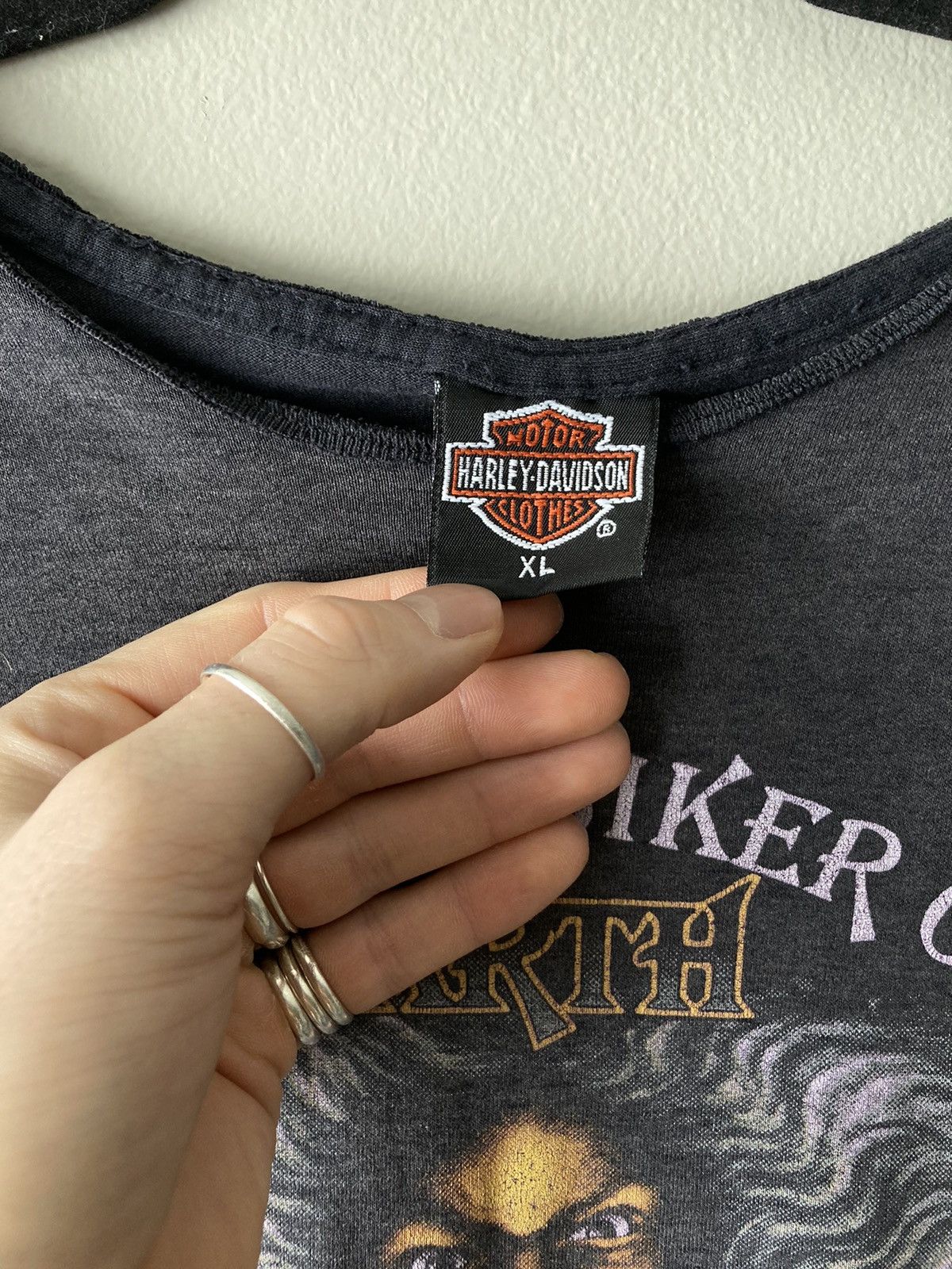 Harley Davidson INSANE Vintage Harley Davidson Biker 1990 Tee Size US XL / EU 56 / 4 - 6 Thumbnail