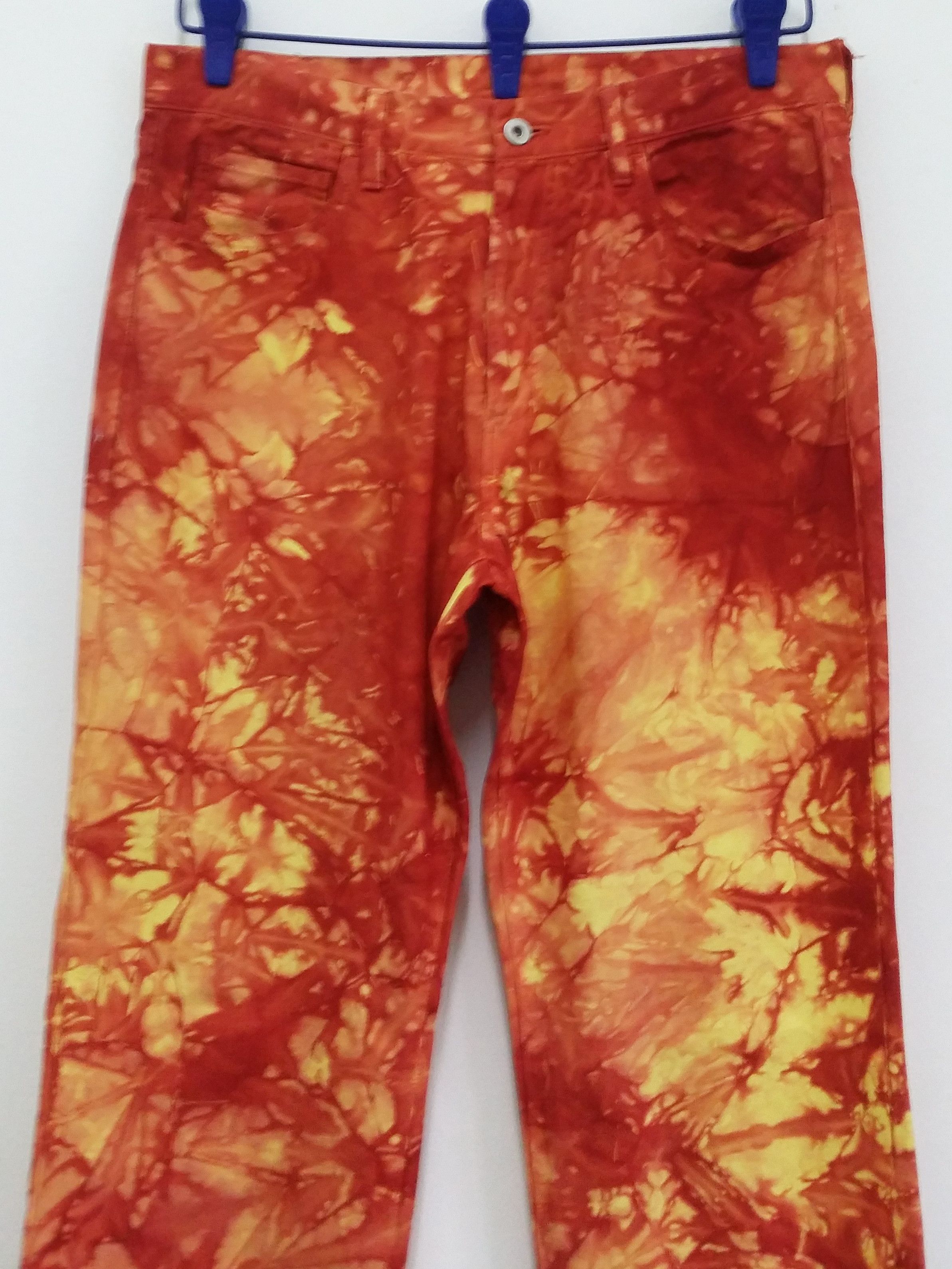 Adapt Adapt Smokey Tie Dye Fully Abstract Pop Art Regular Denim Size US 33 - 2 Thumbnail