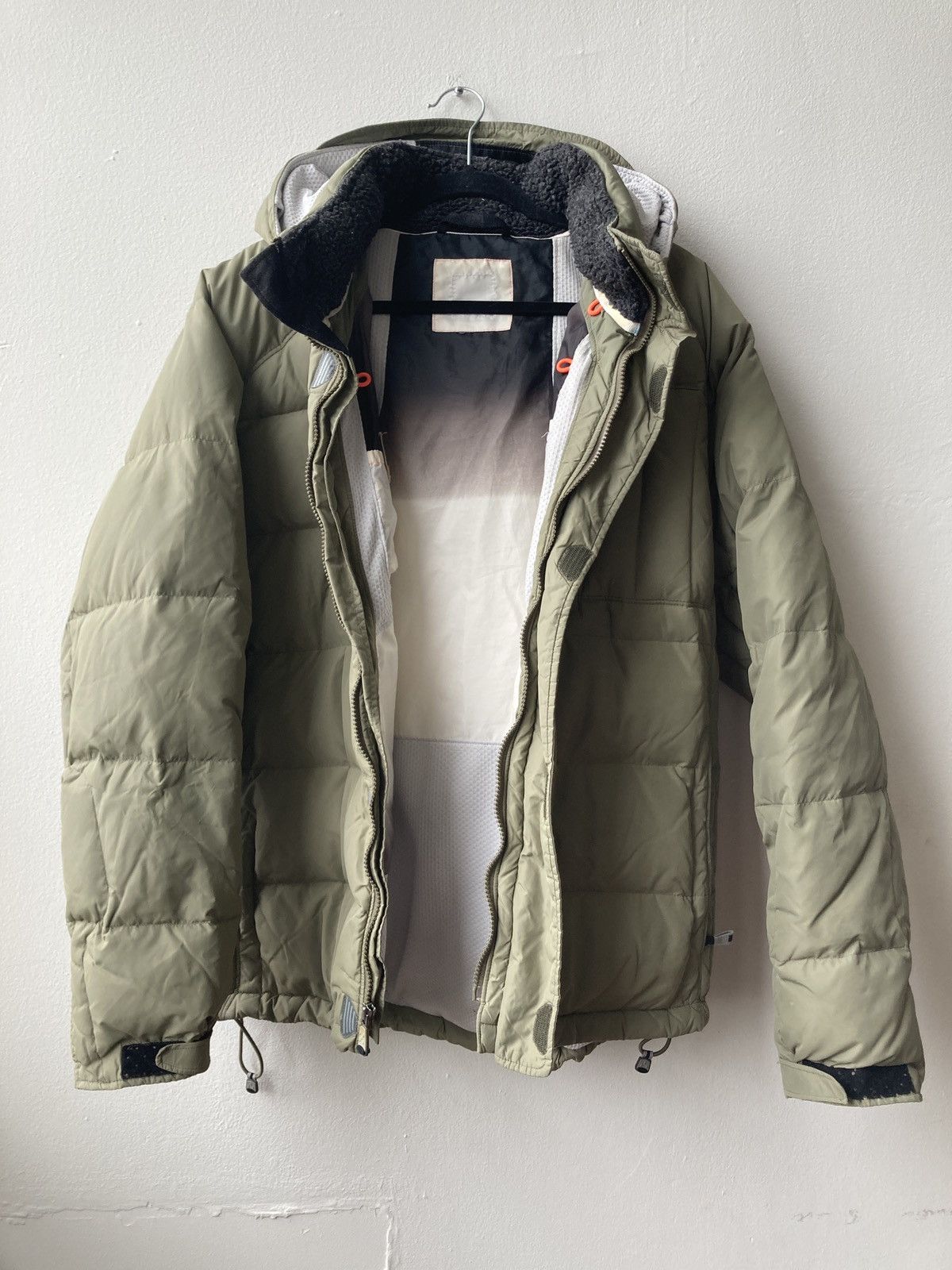 Gap Vintage Y2K Gap Olive Puffer Neon Orange Tabs Size US XL / EU 56 / 4 - 1 Thumbnail