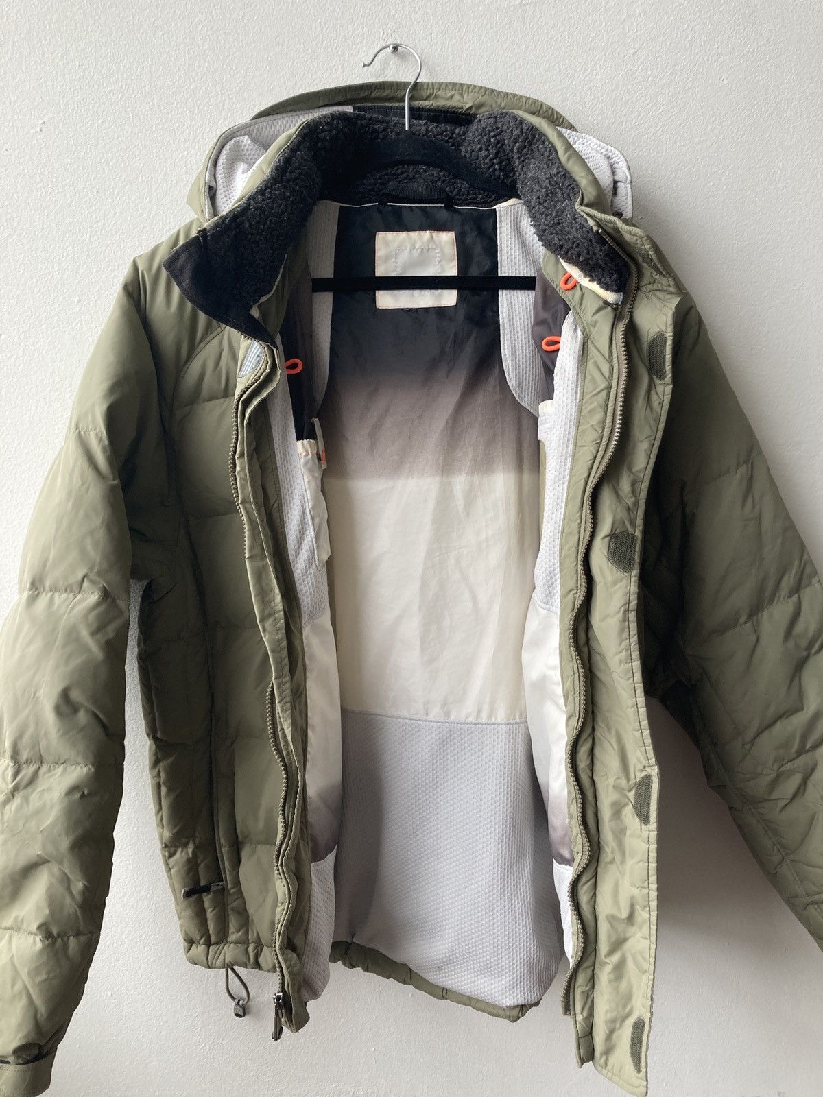 Gap Vintage Y2K Gap Olive Puffer Neon Orange Tabs Size US XL / EU 56 / 4 - 6 Thumbnail