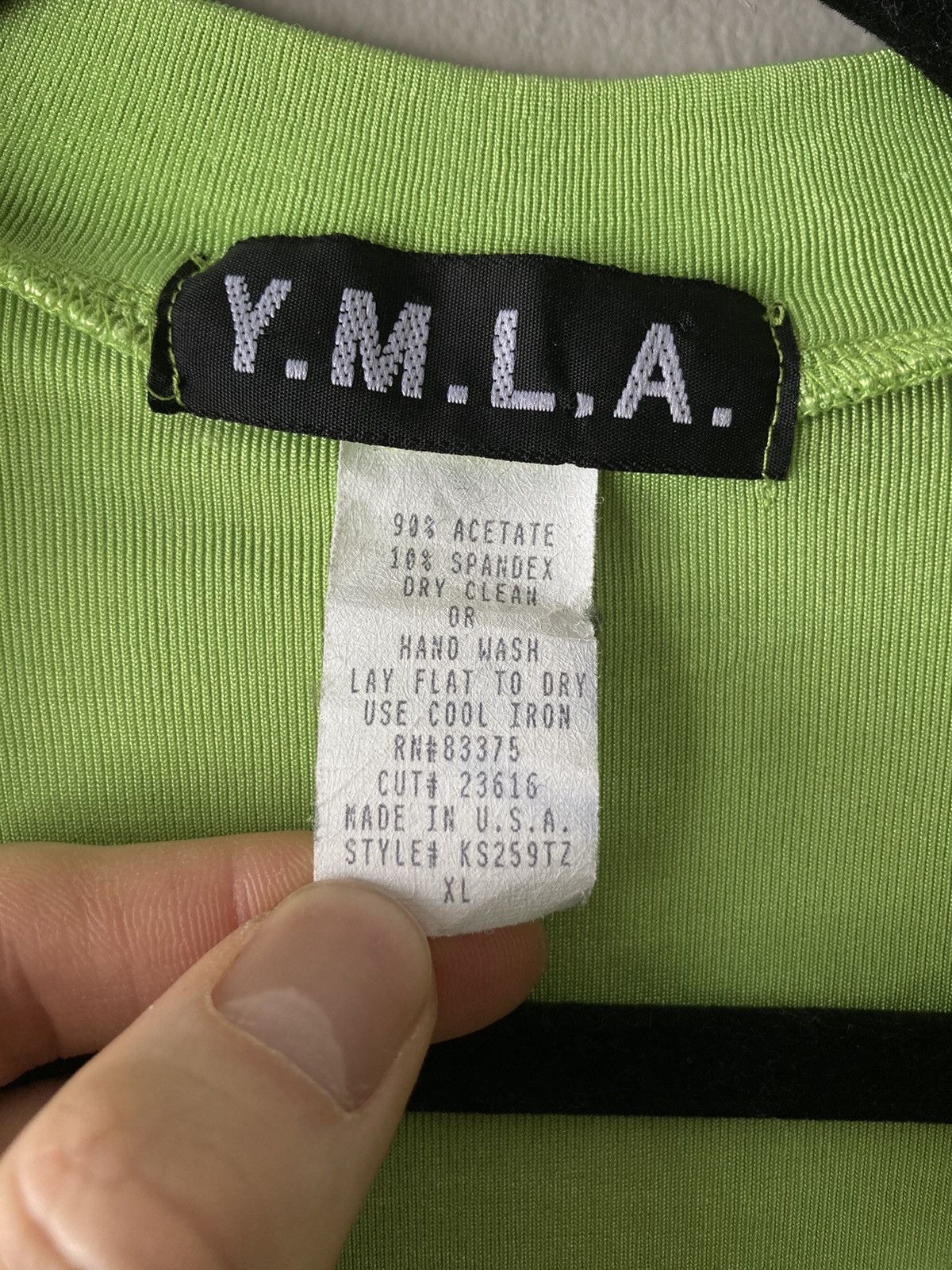 Vintage VINTAGE YMLA ALIEN RAVE WEAR LONGSLEEVE STRETCH TOP Size US L / EU 52-54 / 3 - 7 Thumbnail