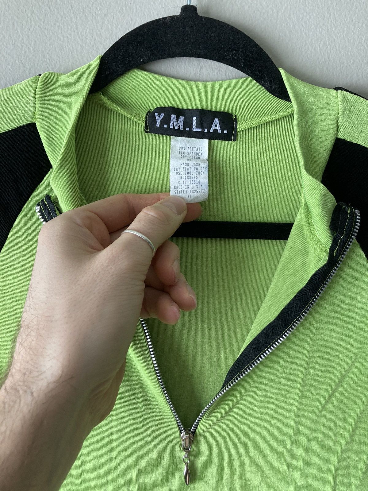 Vintage VINTAGE YMLA ALIEN RAVE WEAR LONGSLEEVE STRETCH TOP Size US L / EU 52-54 / 3 - 6 Thumbnail